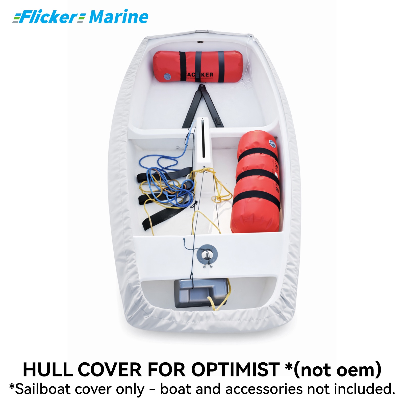 Sailboat Cover for Optimist – Custom Fit Dinghy Cover for Storage, Docking & Trailering