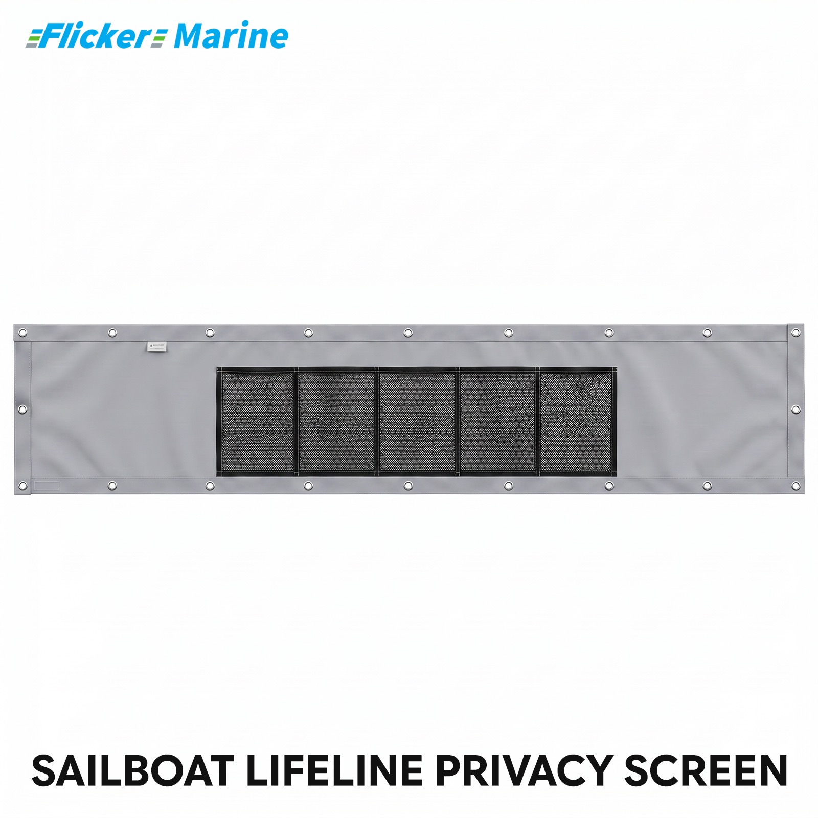 Marine Privacy Screen for Boat Railings, UV Resistant Polyester Lifeline Shade Panel, Durable Privacy Cover for Sailboats and Yachts