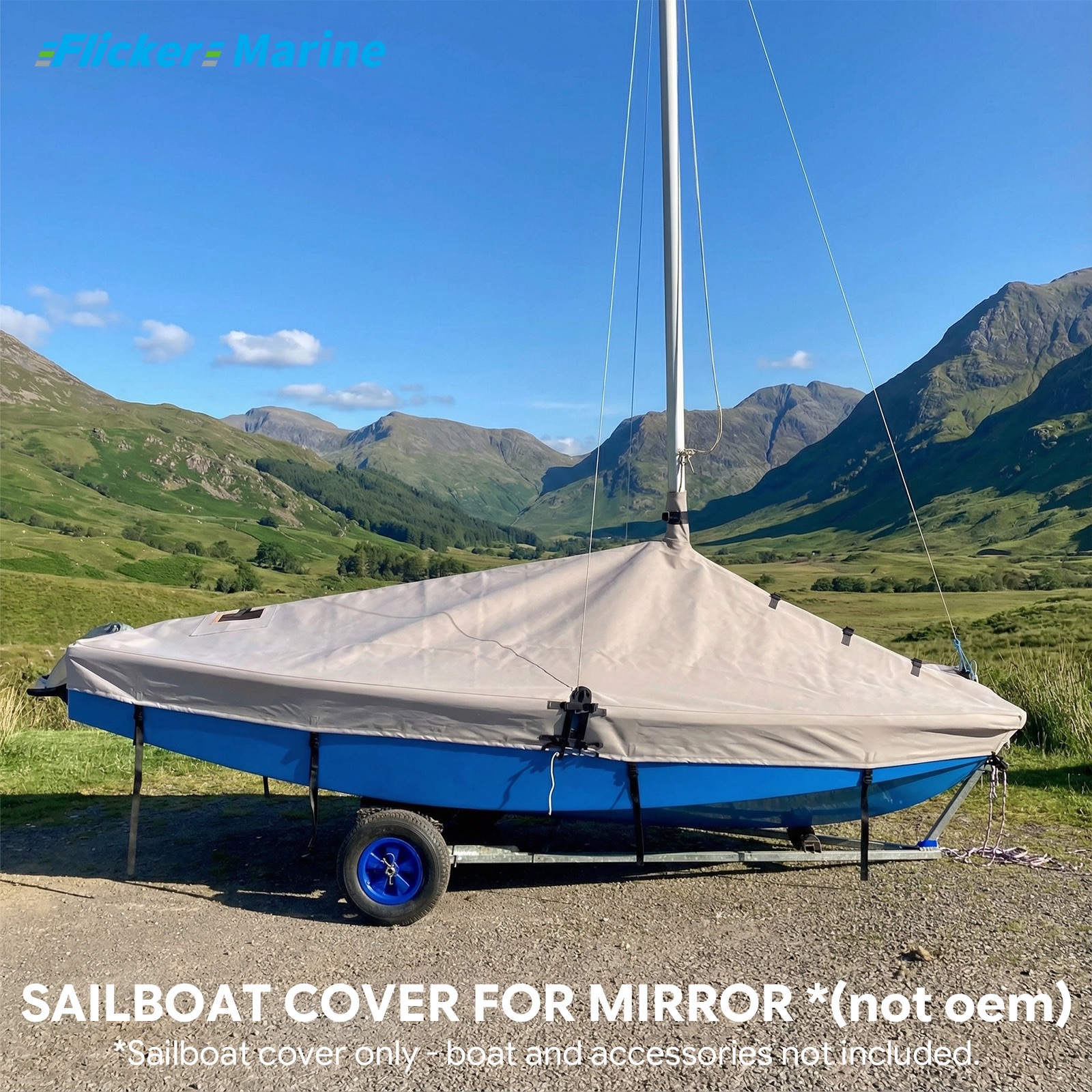 Sailboat Cover for Mirror – Custom Fit Dinghy Cover for Storage, Docking & Trailering