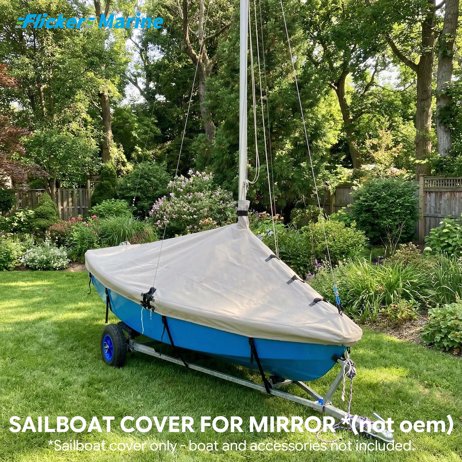 Sailboat Cover for Mirror – Custom Fit Dinghy Cover for Storage, Docking & Trailering