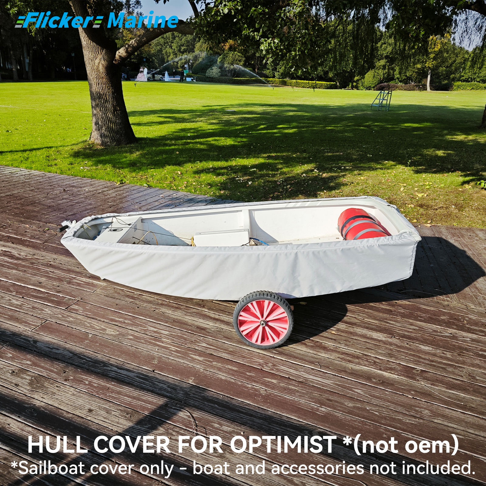 Sailboat Cover for Optimist – Custom Fit Dinghy Cover for Storage, Docking & Trailering