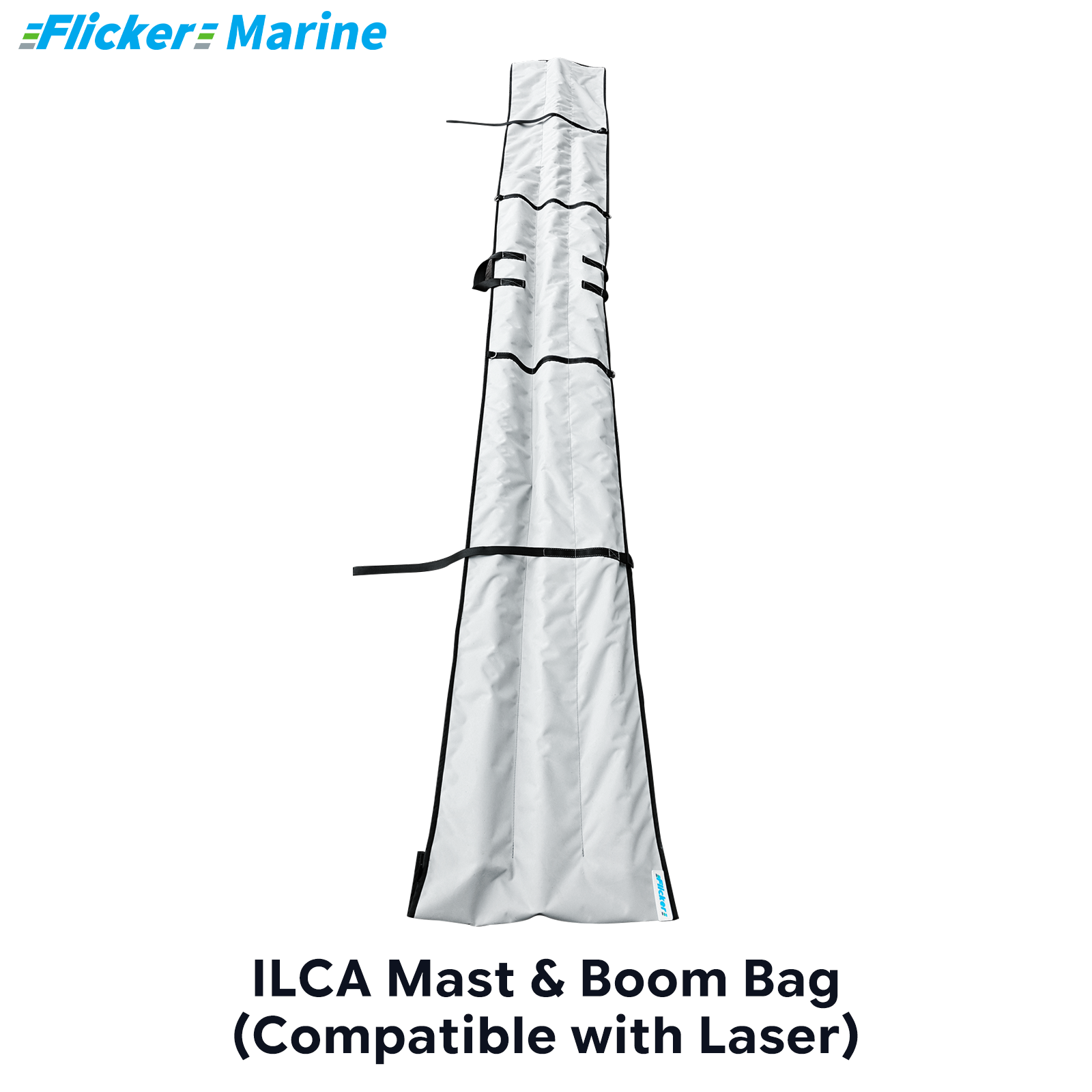 LICA Mast & Boom Bag Compatible with Laser, Polyester Sailboat Storage Bag with Soft Fleece Lining, Black & Gray
