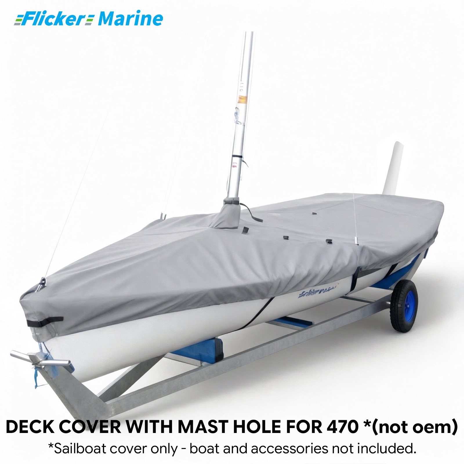 Sailboat Cover for 470 – Custom Fit Dinghy Cover for Storage, Docking & Trailering