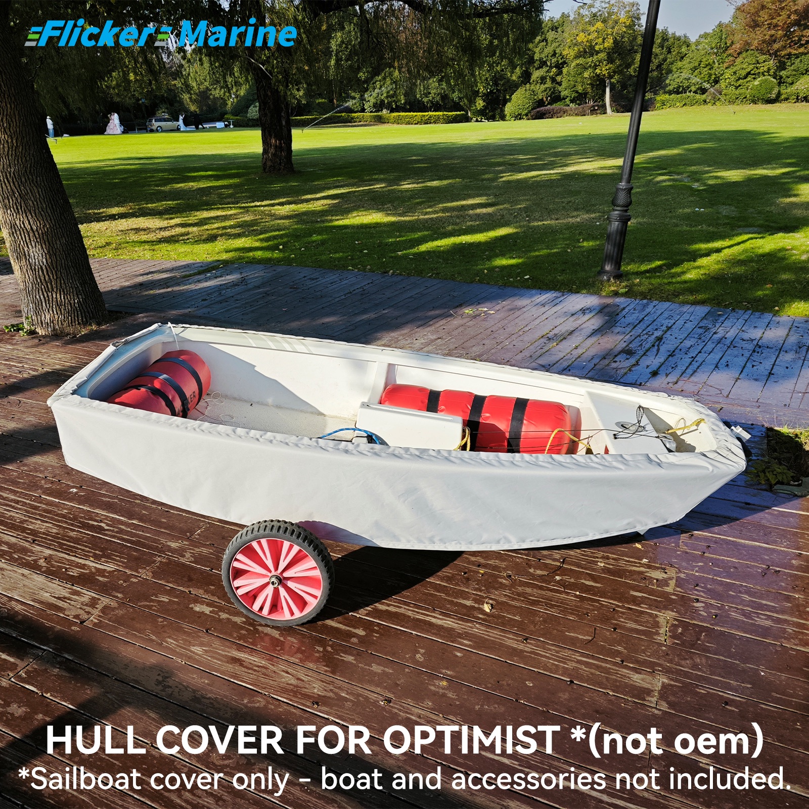 Sailboat Cover for Optimist – Custom Fit Dinghy Cover for Storage, Docking & Trailering