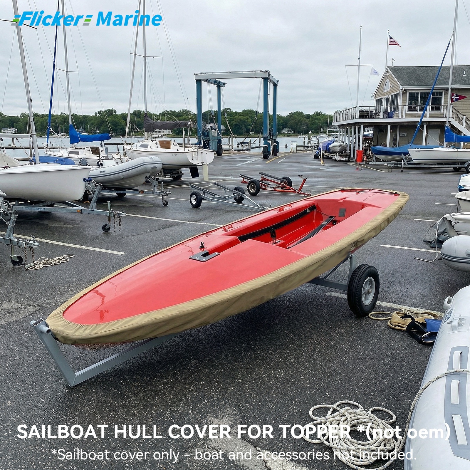 Sailboat Cover for Topper – Custom Fit Dinghy Cover for Storage, Docking & Trailering