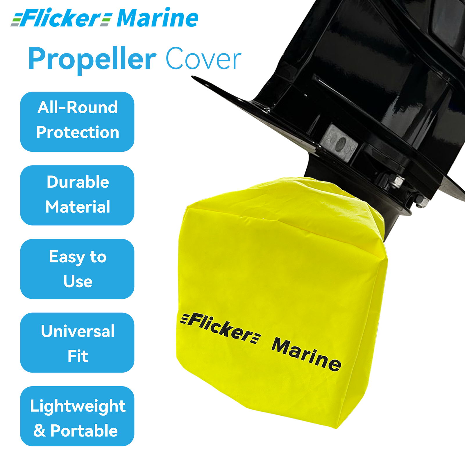 Flicker Propeller Cover, Practical Boat Propeller Protective Cover, Yellow
