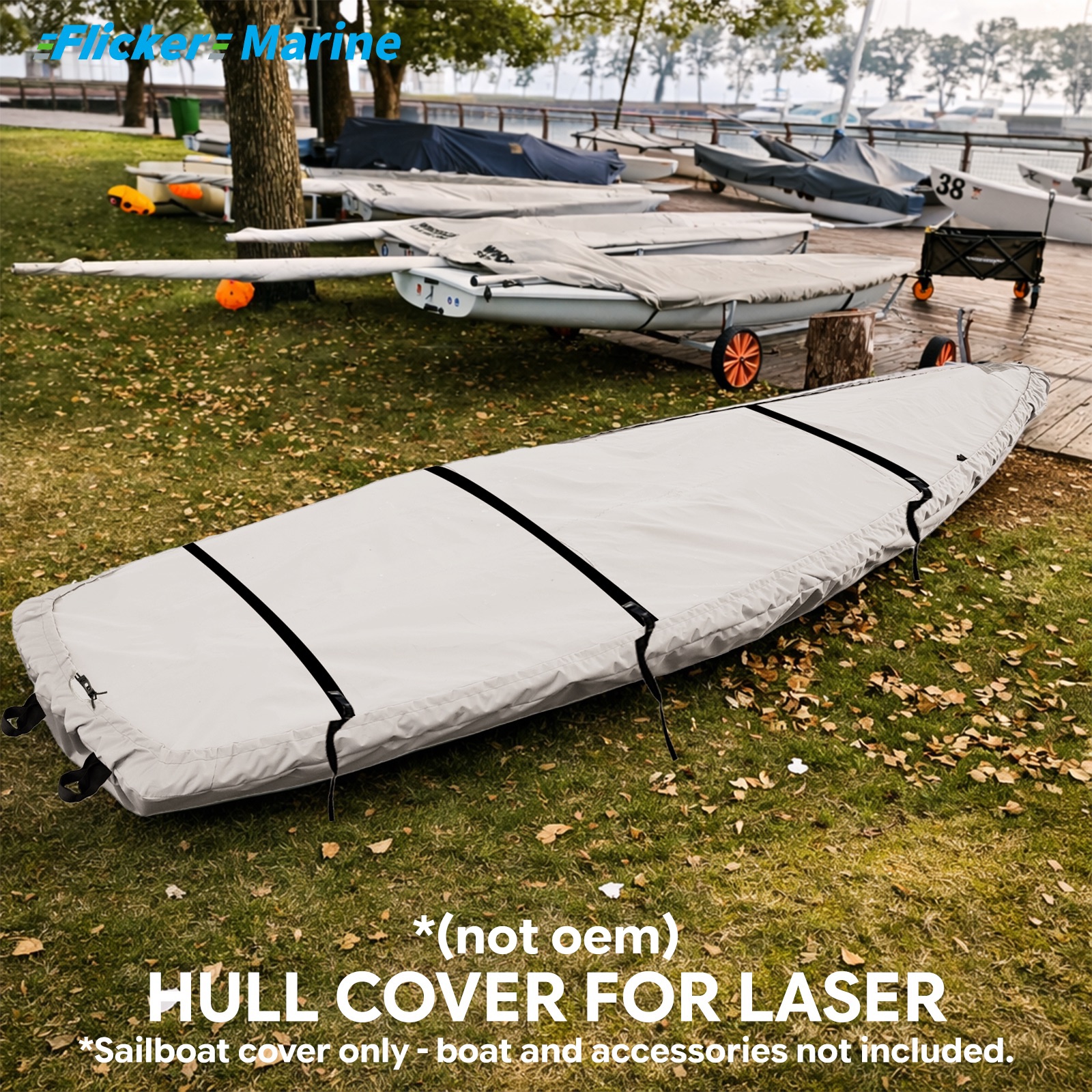 Sailboat Cover for Laser – Custom Fit Dinghy Cover for Storage, Docking & Trailering
