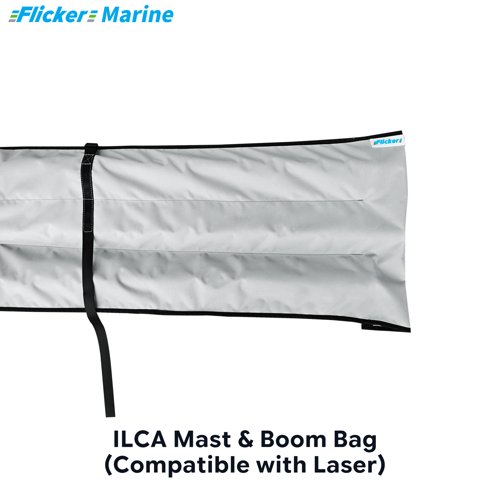 LICA Mast & Boom Bag Compatible with Laser, Polyester Sailboat Storage Bag with Soft Fleece Lining, Black & Gray
