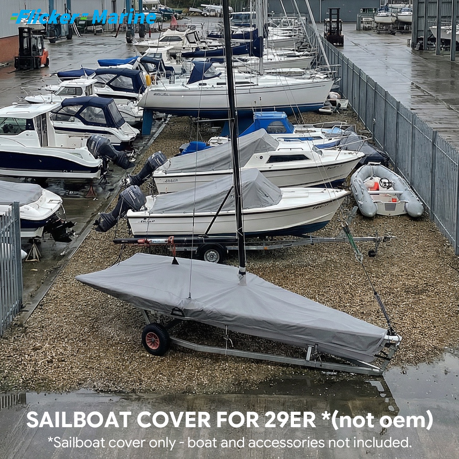 Sailboat Cover for 29er – Custom Fit Dinghy Cover for Storage, Docking & Trailering