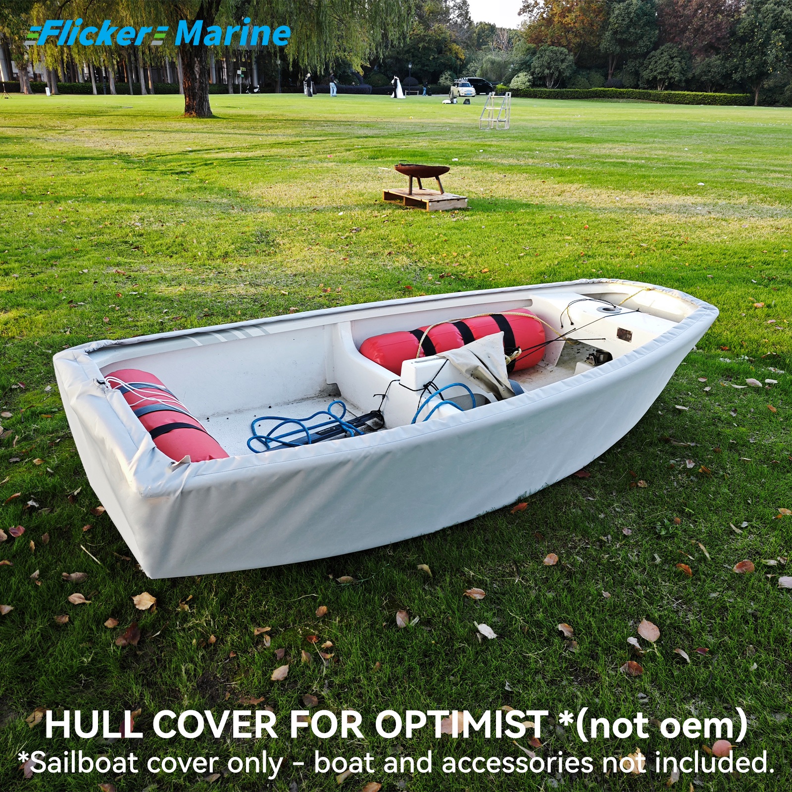 Sailboat Cover for Optimist – Custom Fit Dinghy Cover for Storage, Docking & Trailering