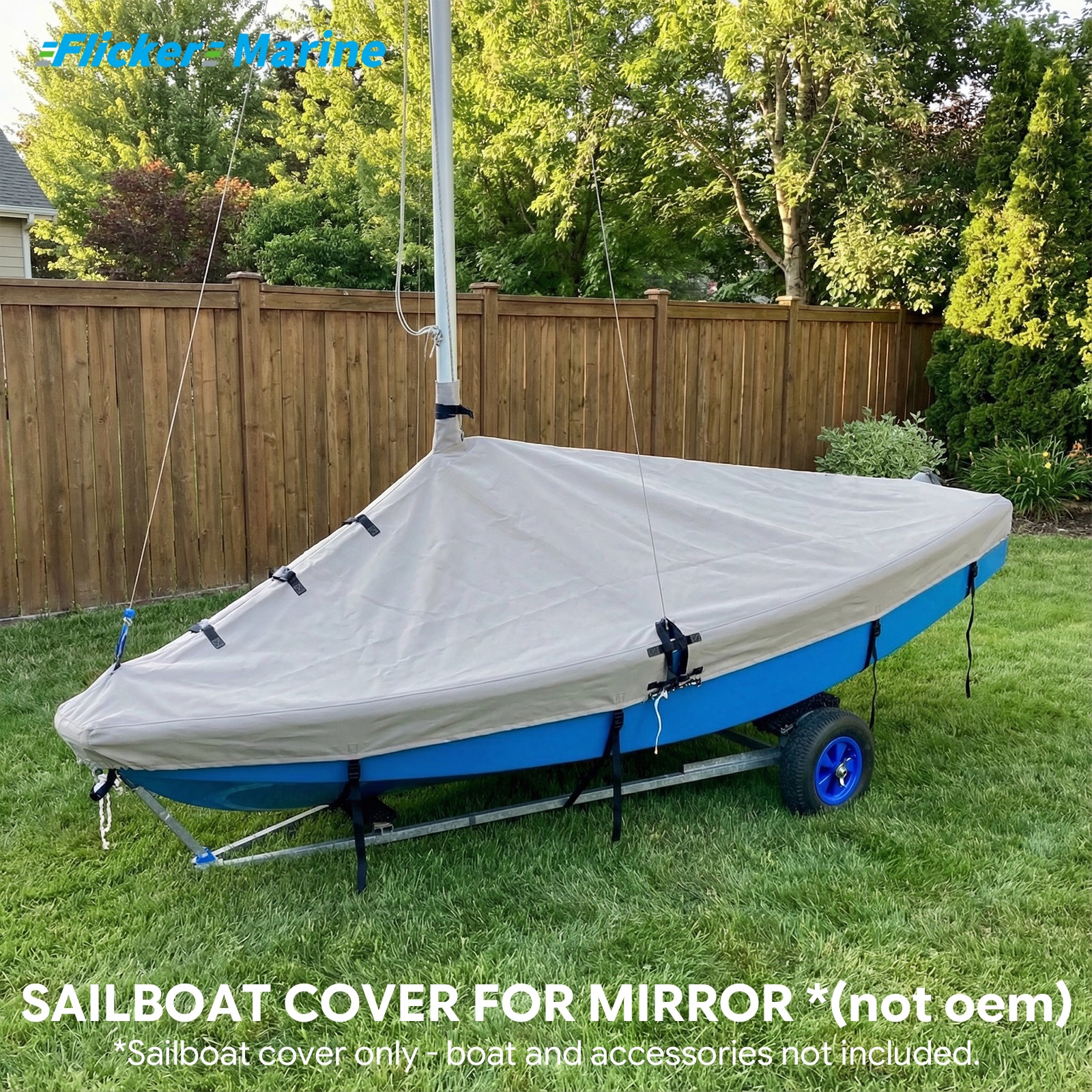Sailboat Cover for Mirror – Custom Fit Dinghy Cover for Storage, Docking & Trailering