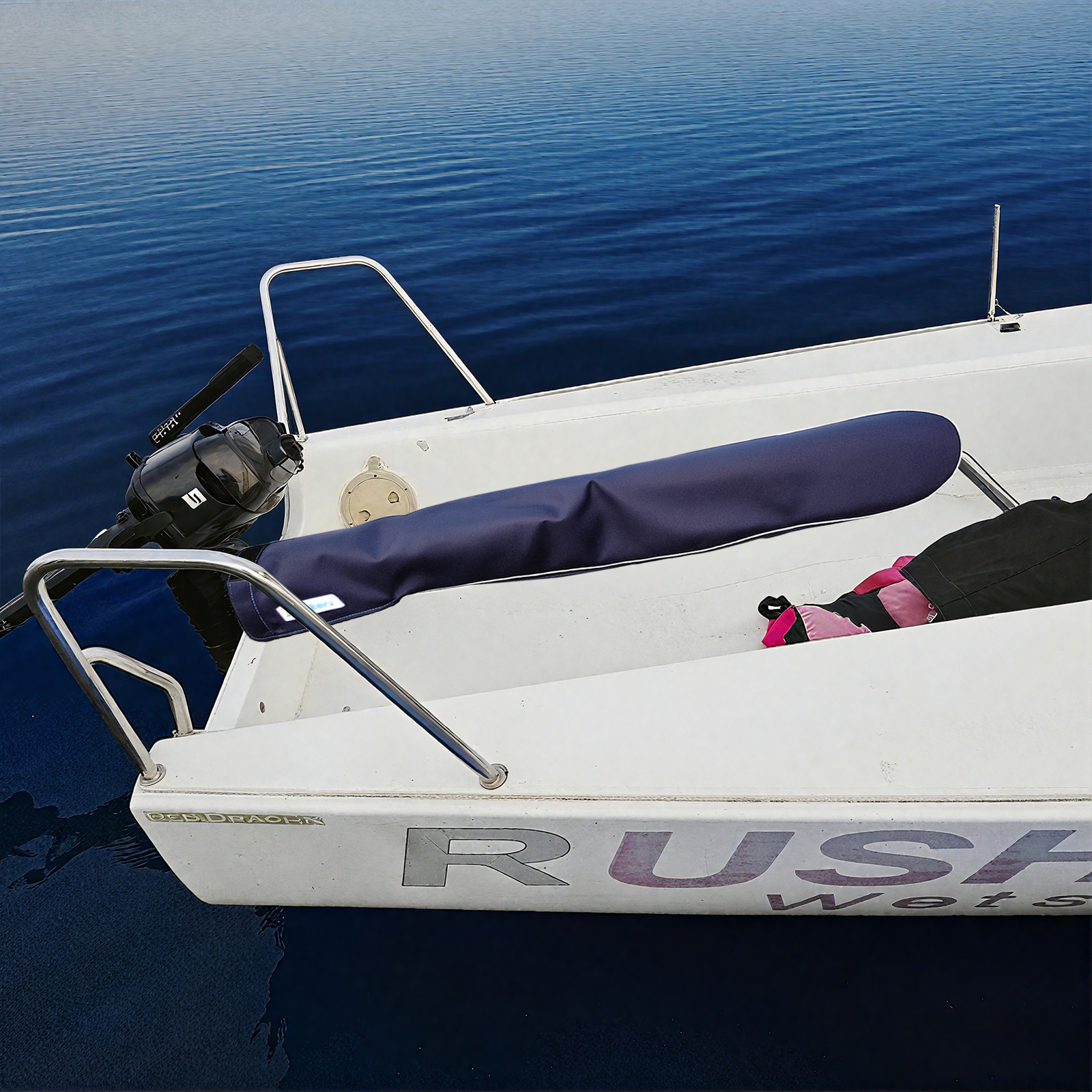 Sailboat Tiller Cover with Reflective Strip, UV Resistant Polyester Tiller Protector, Marine Protective Cover for Dinghies and Sailboats