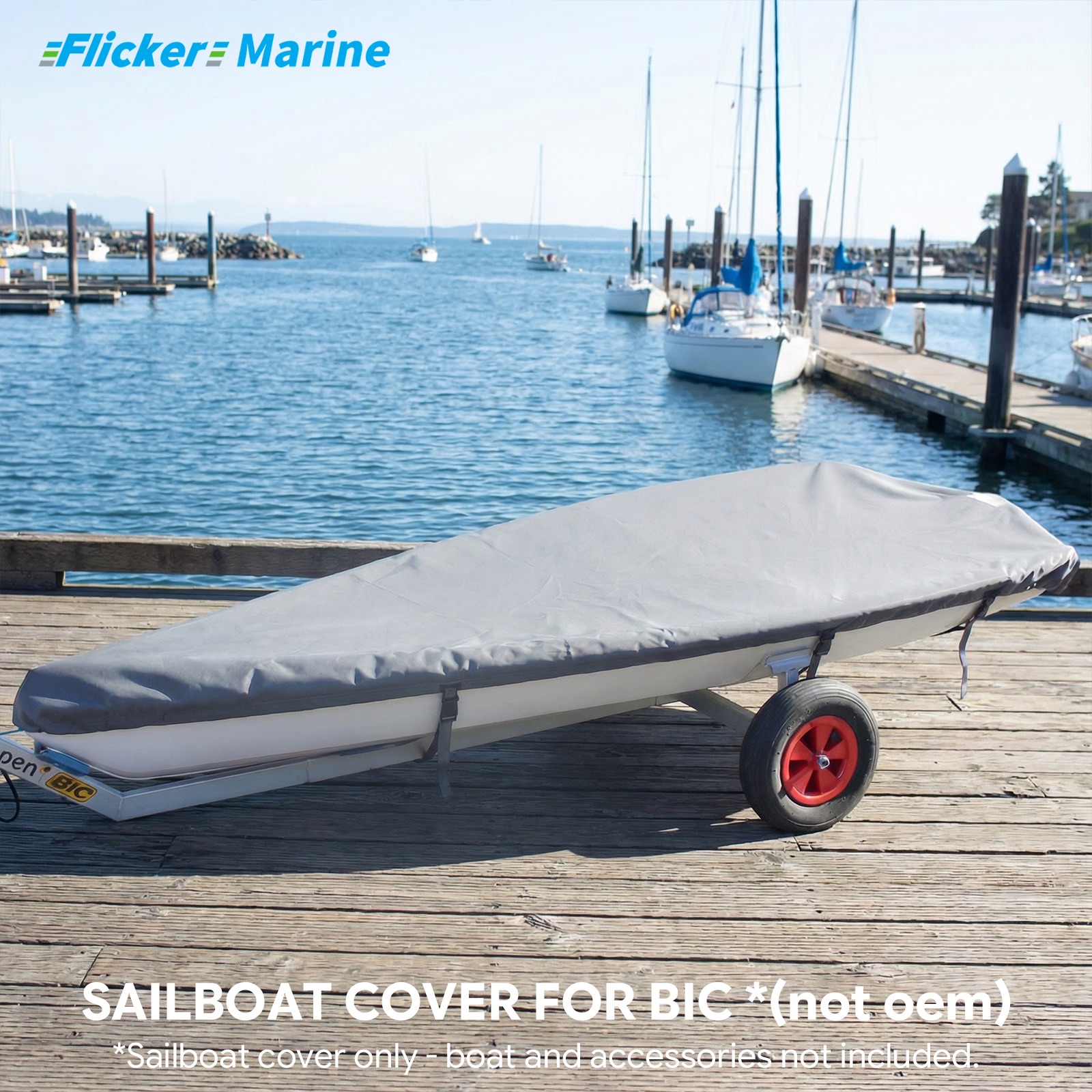 Sailboat Cover for BIC – Custom Fit Dinghy Cover for Storage, Docking & Trailering