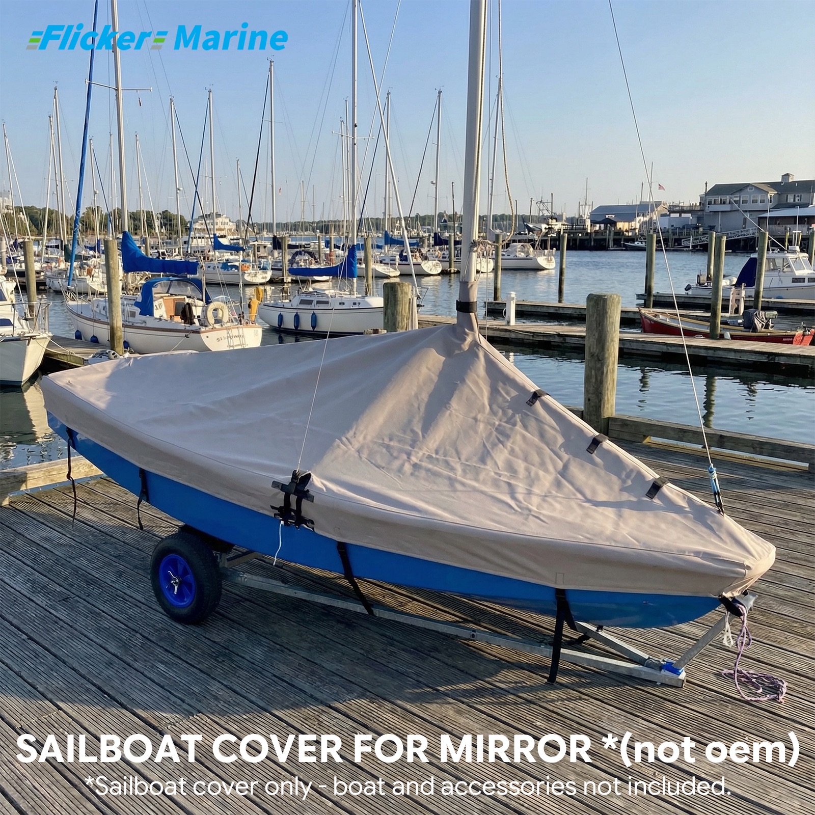 Sailboat Cover for Mirror – Custom Fit Dinghy Cover for Storage, Docking & Trailering