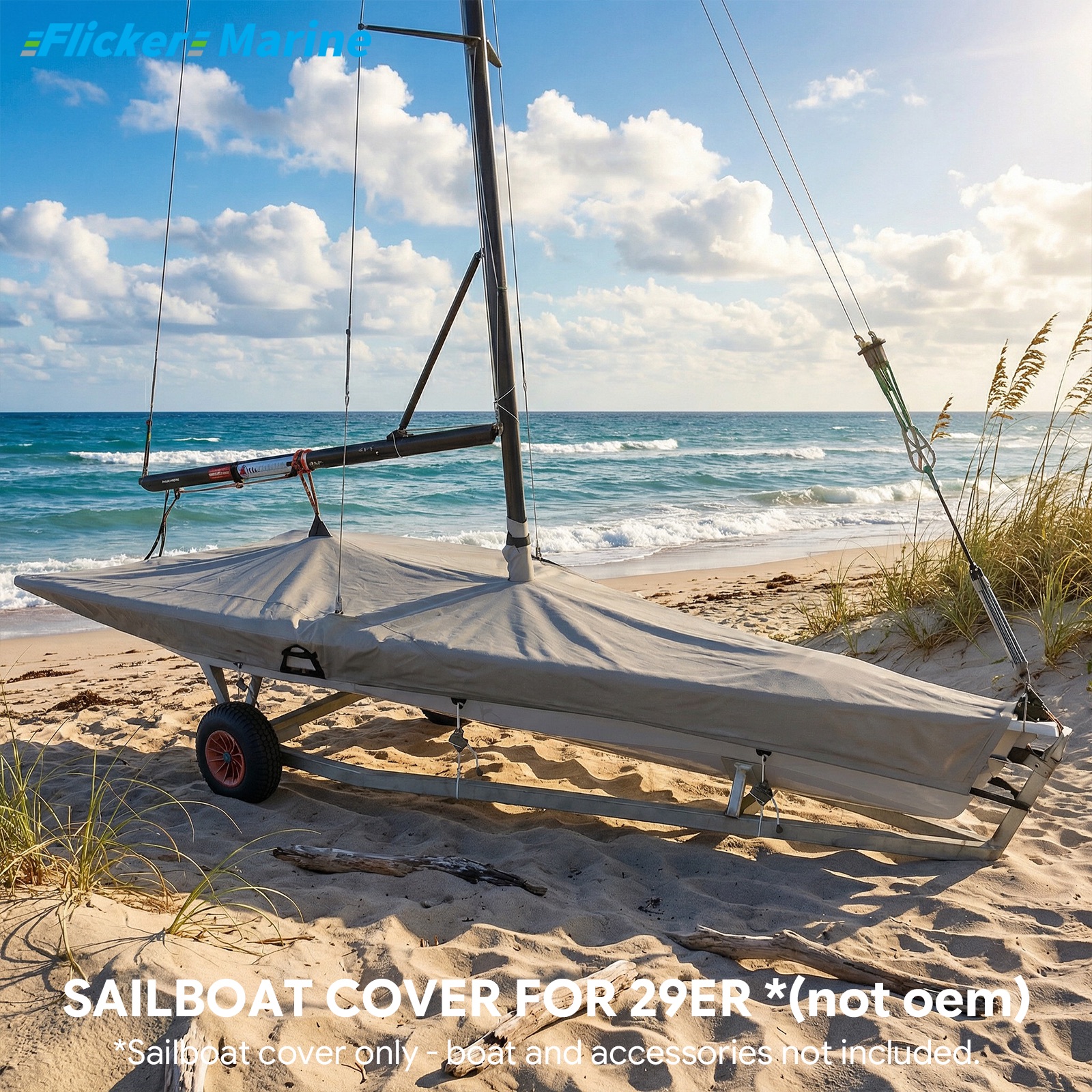 Sailboat Cover for 29er – Custom Fit Dinghy Cover for Storage, Docking & Trailering