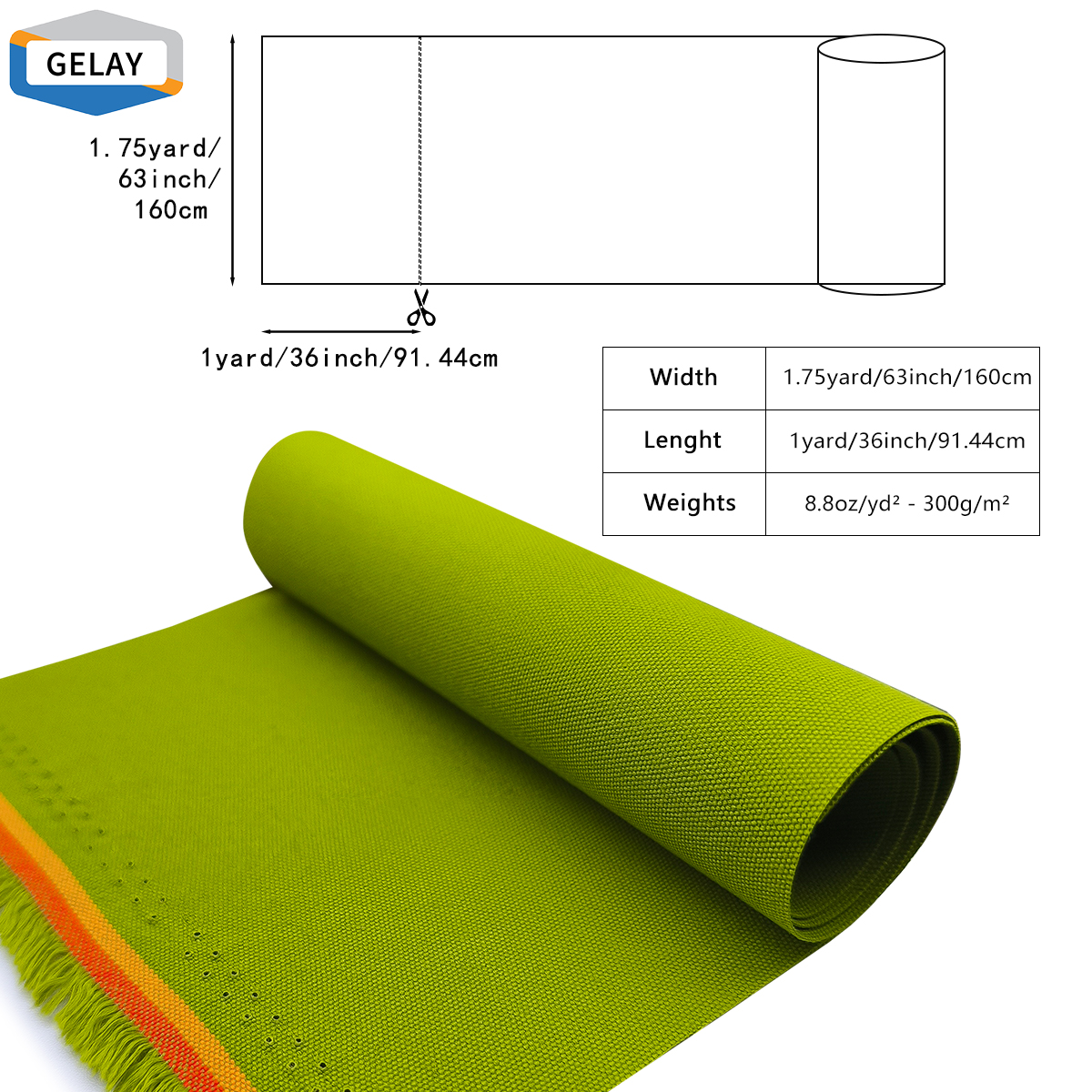 Gelay Fabric Basic Style Cover – Exquisite Craftsmanship, Fine Stitching, 4 Colors, 9 Sizes