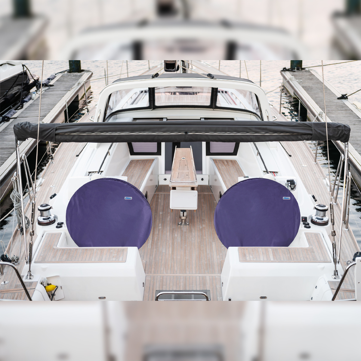 Marine steering wheel cover