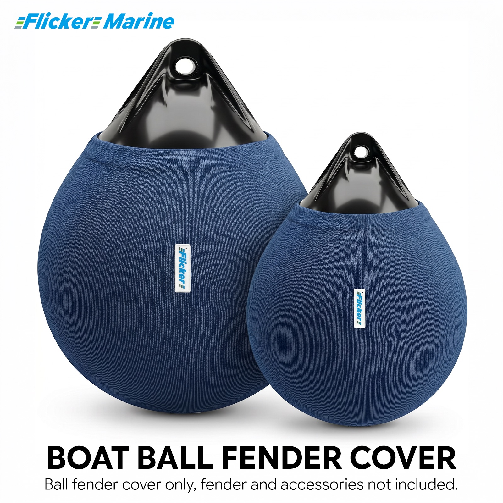 Flicker Navy Blue Boat Buoy Fender Cover Acrylic Marine Protective Cover for Yacht Boat Fenders 7 Sizes