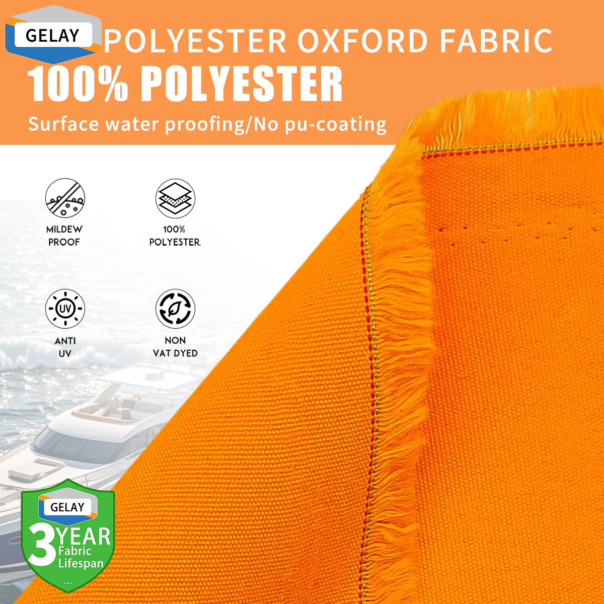 Gelay Fabric Basic Style Cover – Exquisite Craftsmanship, Fine Stitching, 4 Colors, 9 Sizes