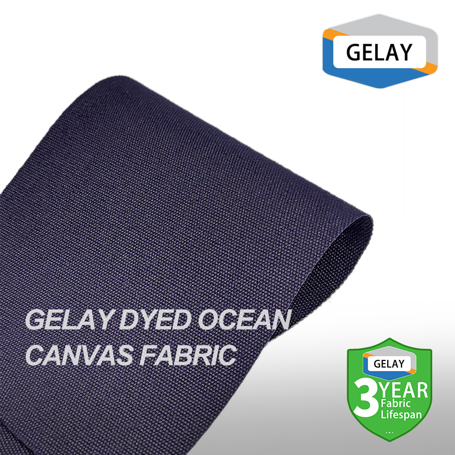 Grain Dissolved polyester fibers (Polyester) Base GELAY Ocean canvas fabric