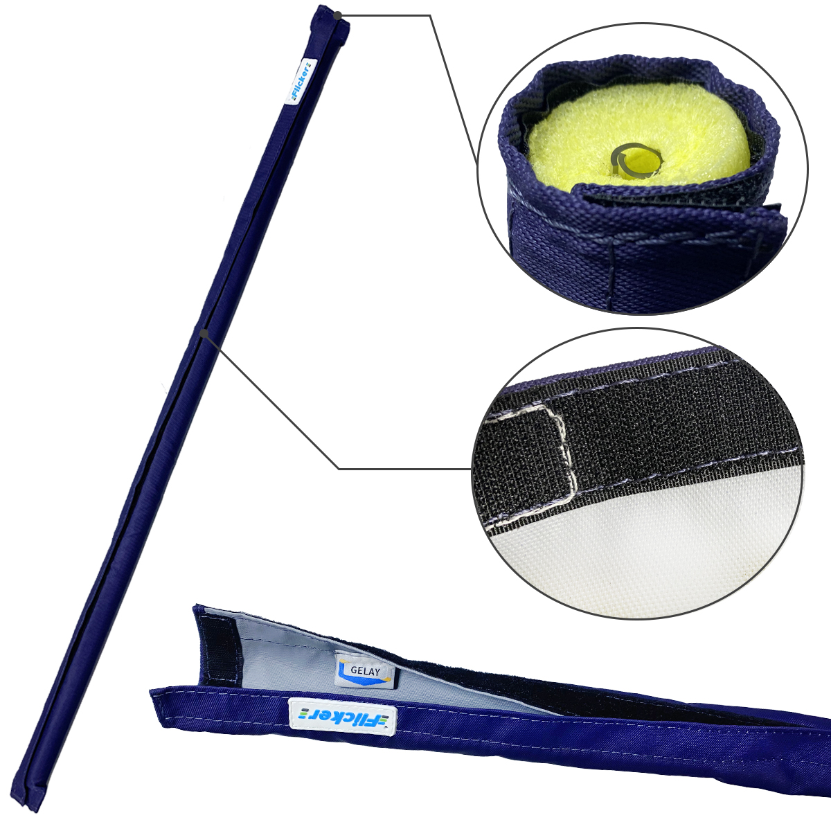  Flicker Sailboat Fence Handrail Covers, Polyester Composite Oxford Fabric, High Color Fastness, Sunlight Resistant, Wear-Resistant with PVC Pipe Inside for Universal Fit