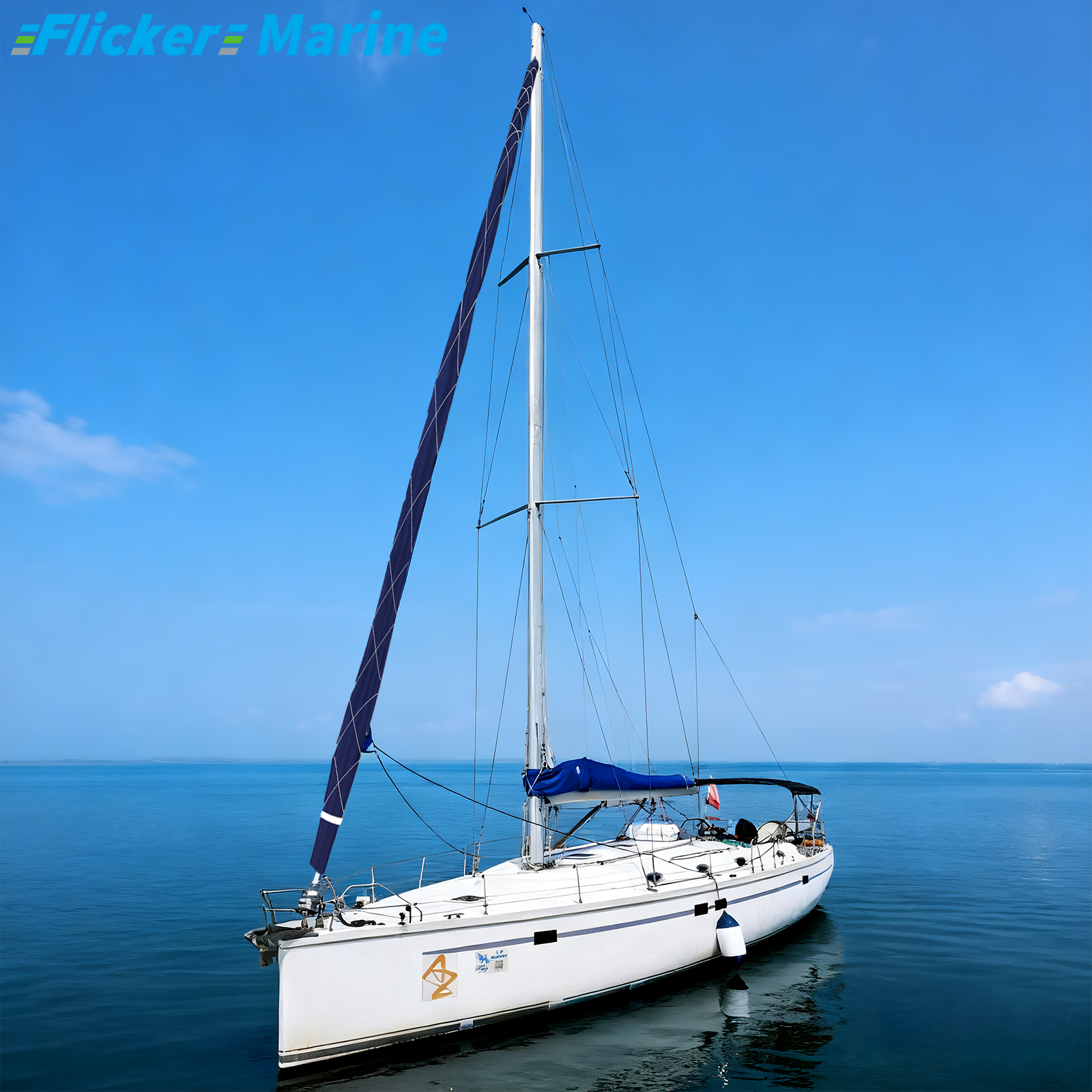 Flicker Furling Jib Sock – All-Weather Headsail Cover with UV Protection (Multiple Sizes)【Size Customization Available】