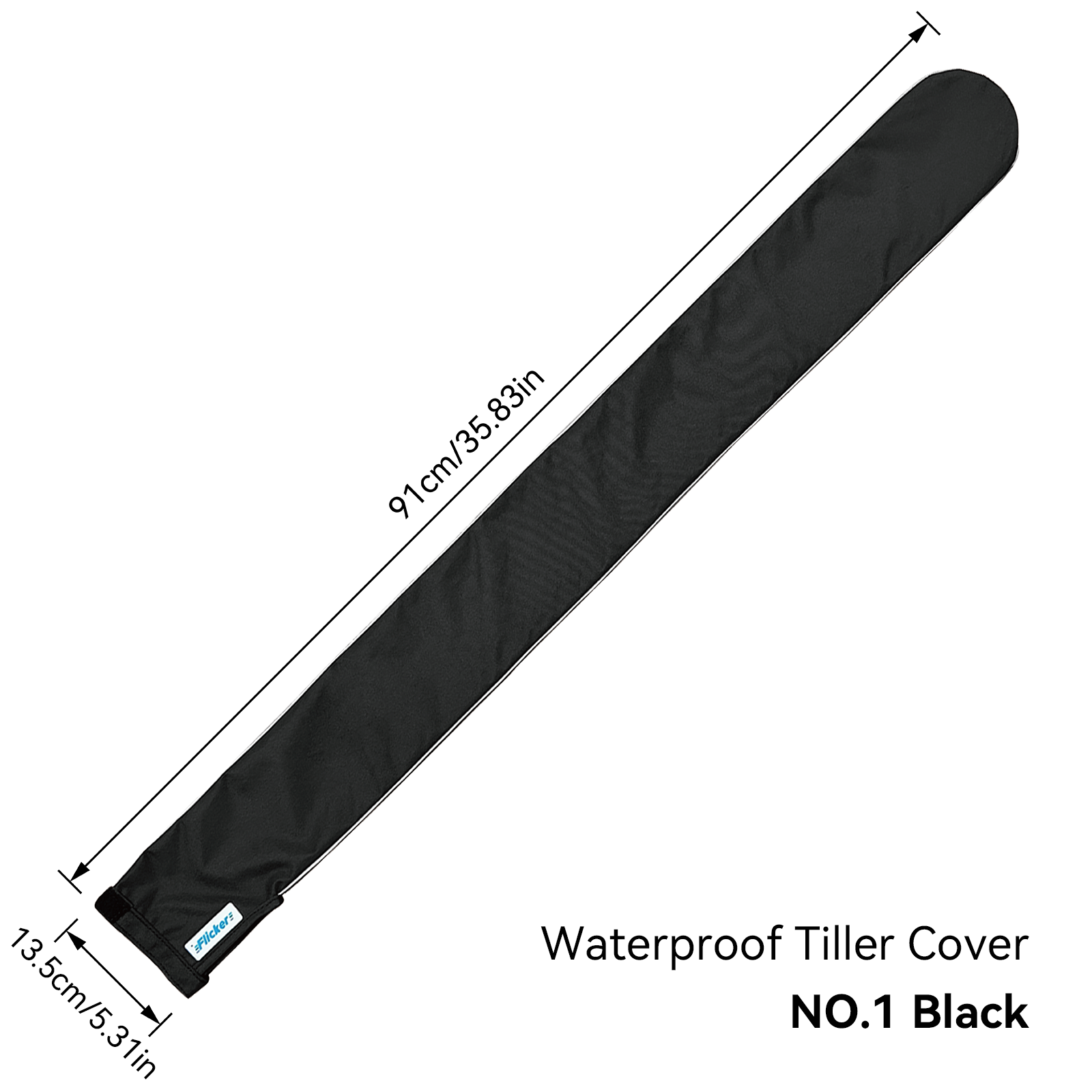 Sailboat Tiller Cover with Reflective Strip, UV Resistant Polyester Tiller Protector, Marine Protective Cover for Dinghies and Sailboats