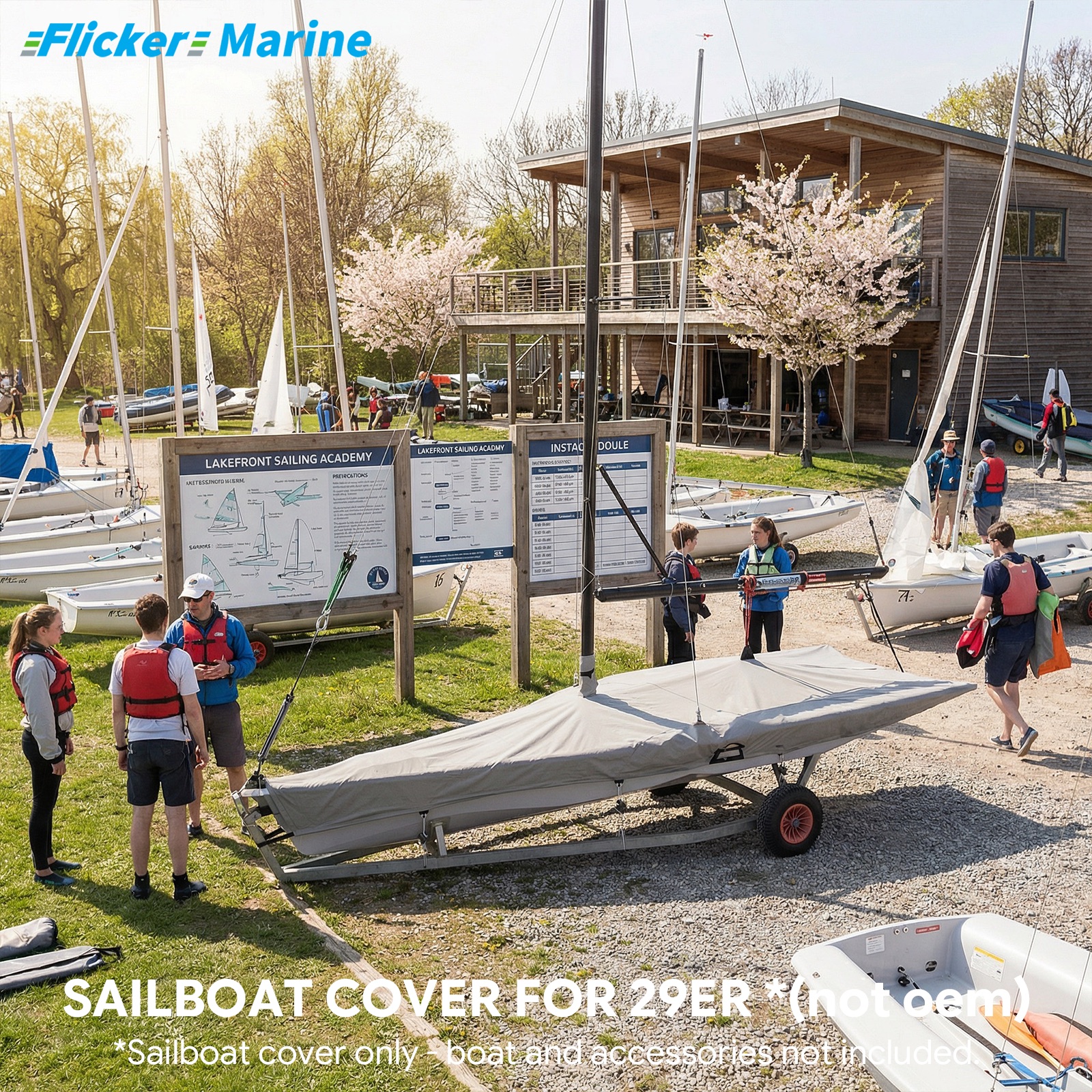 Sailboat Cover for 29er – Custom Fit Dinghy Cover for Storage, Docking & Trailering