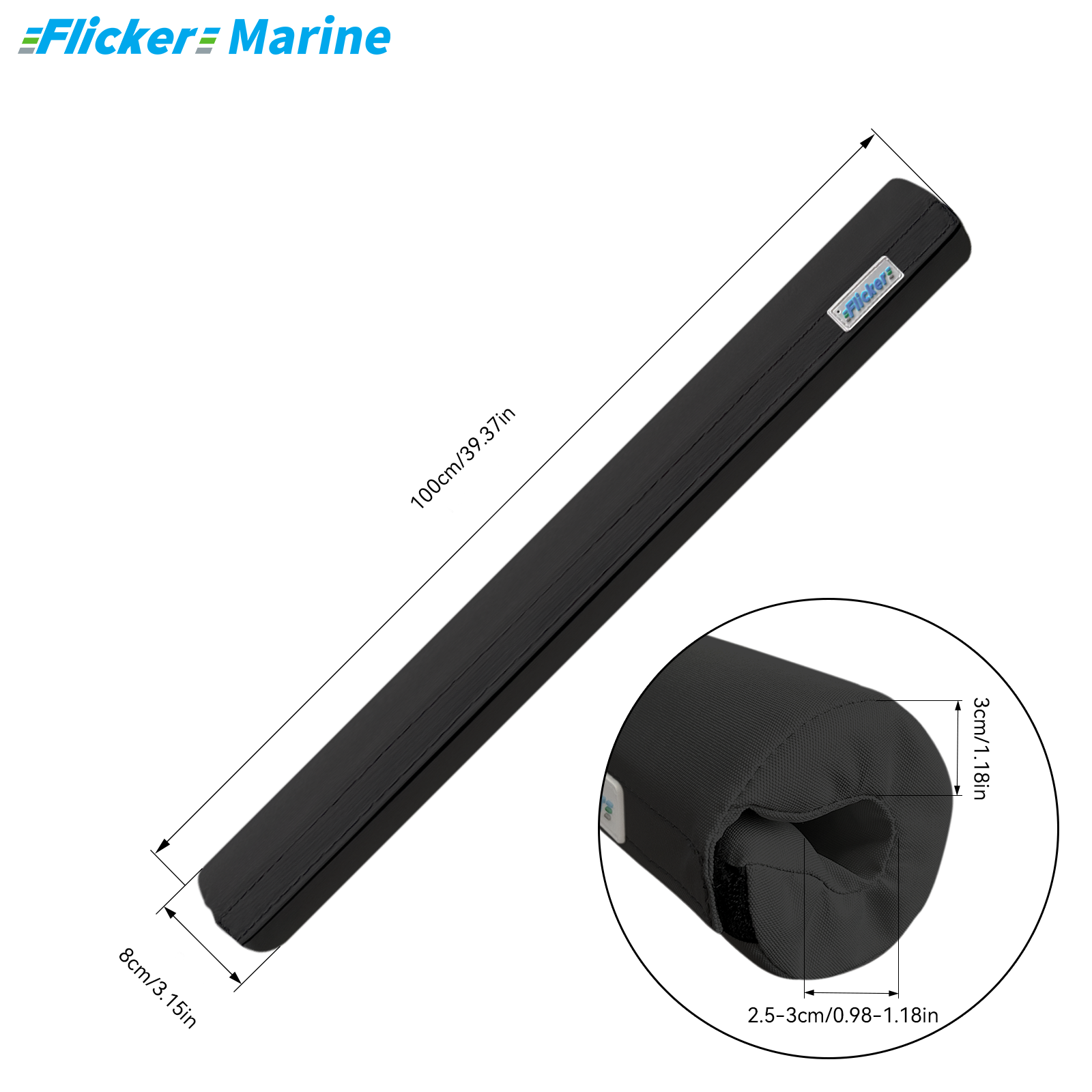 Marine Foam Rail Padding Cover, Thickened Boat Lifeline Foam Protector, UV Resistant Cushion Sleeve for Sailboat and Yacht Railings