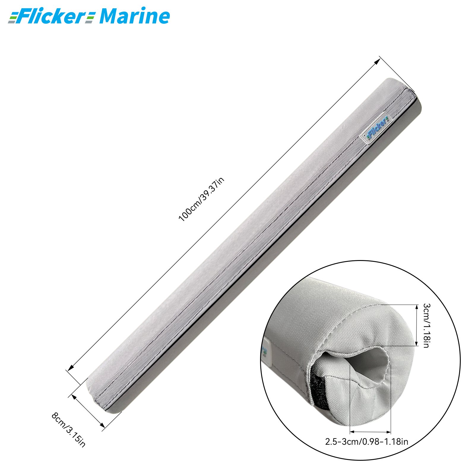 Marine Foam Rail Padding Cover, Thickened Boat Lifeline Foam Protector, UV Resistant Cushion Sleeve for Sailboat and Yacht Railings
