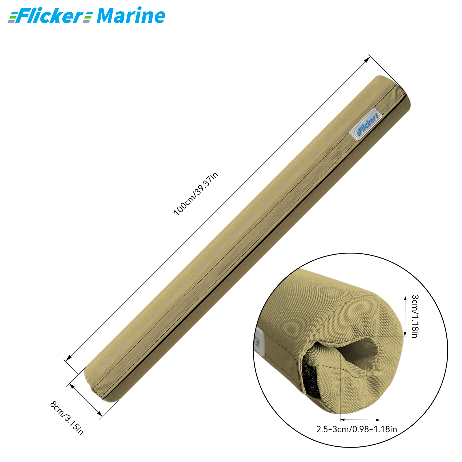 Marine Foam Rail Padding Cover, Thickened Boat Lifeline Foam Protector, UV Resistant Cushion Sleeve for Sailboat and Yacht Railings