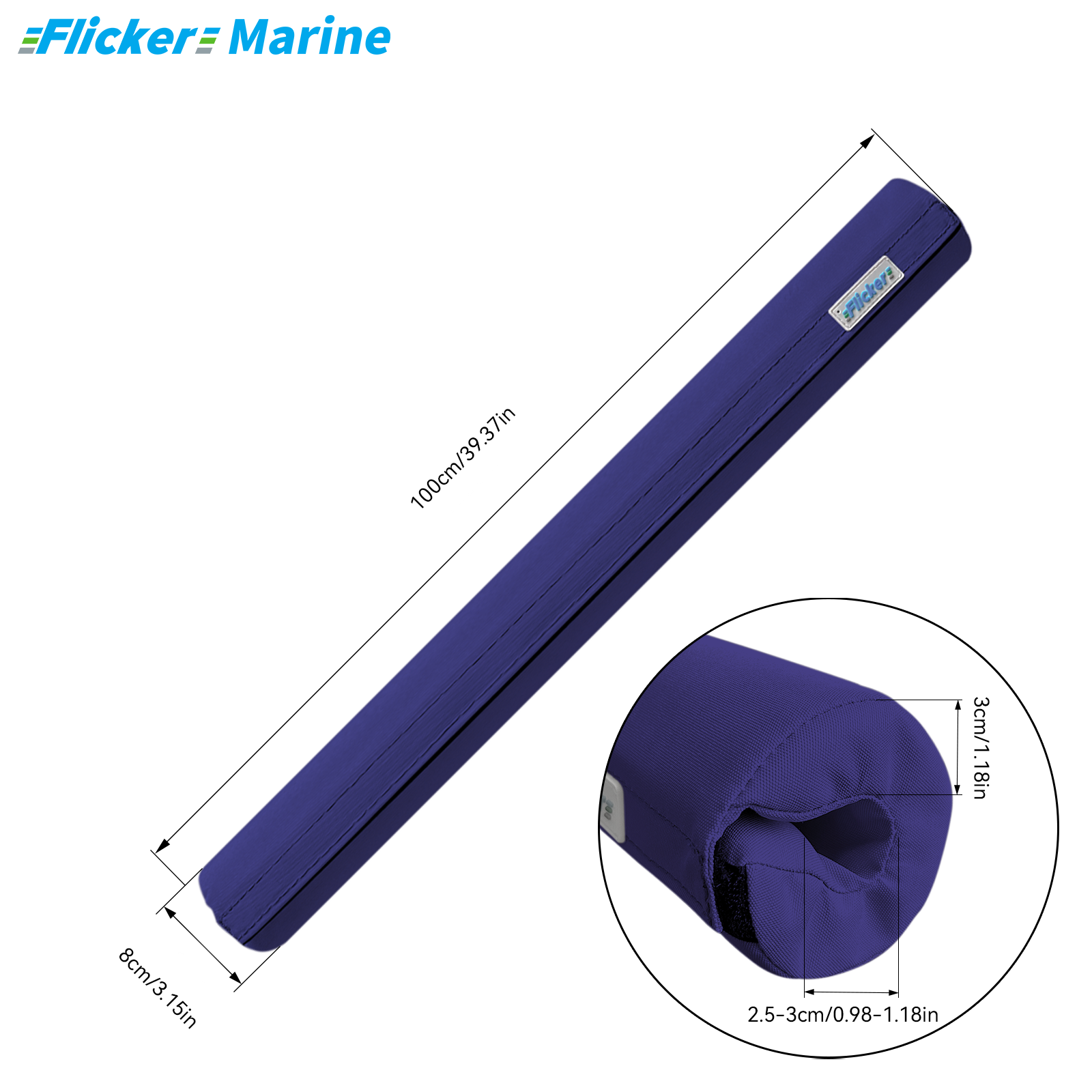Marine Foam Rail Padding Cover, Thickened Boat Lifeline Foam Protector, UV Resistant Cushion Sleeve for Sailboat and Yacht Railings
