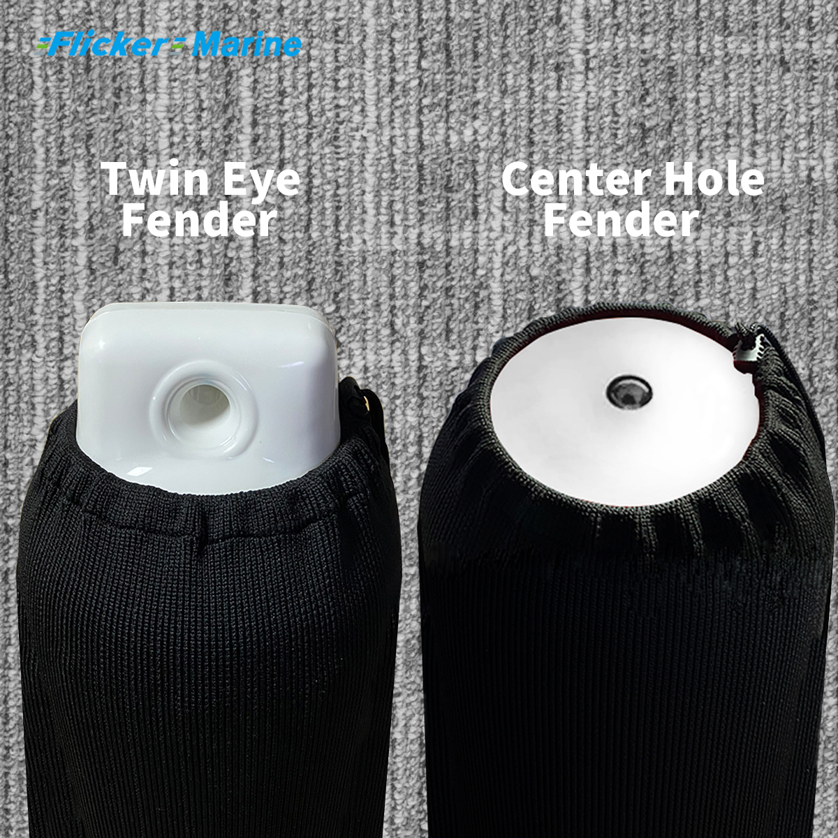 Black Boat Fender Covers