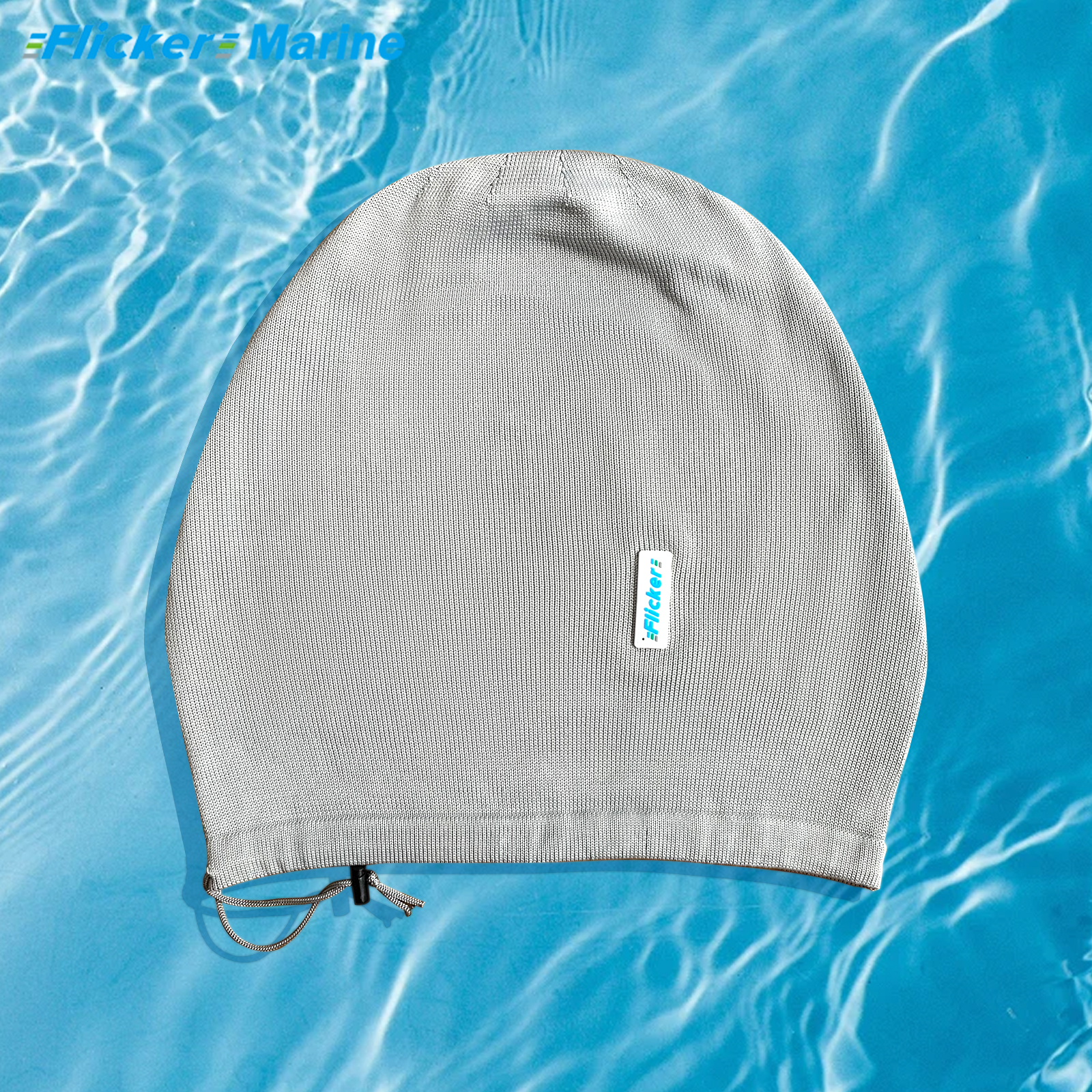 Flicker Round Buoy Fender Cover – Stretchable Knit Sleeve with Drawstring for Dock and Sailboat Protection