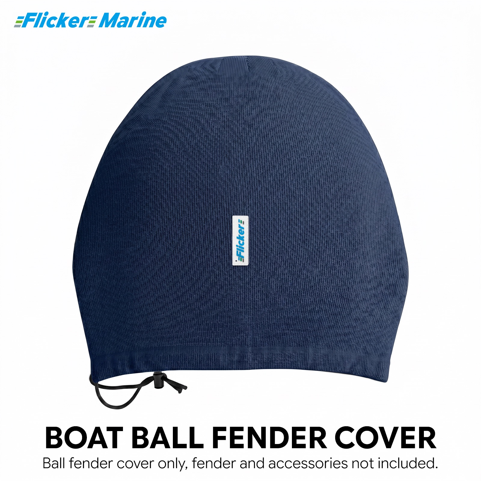 Flicker Navy Blue Boat Buoy Fender Cover Acrylic Marine Protective Cover for Yacht Boat Fenders 7 Sizes