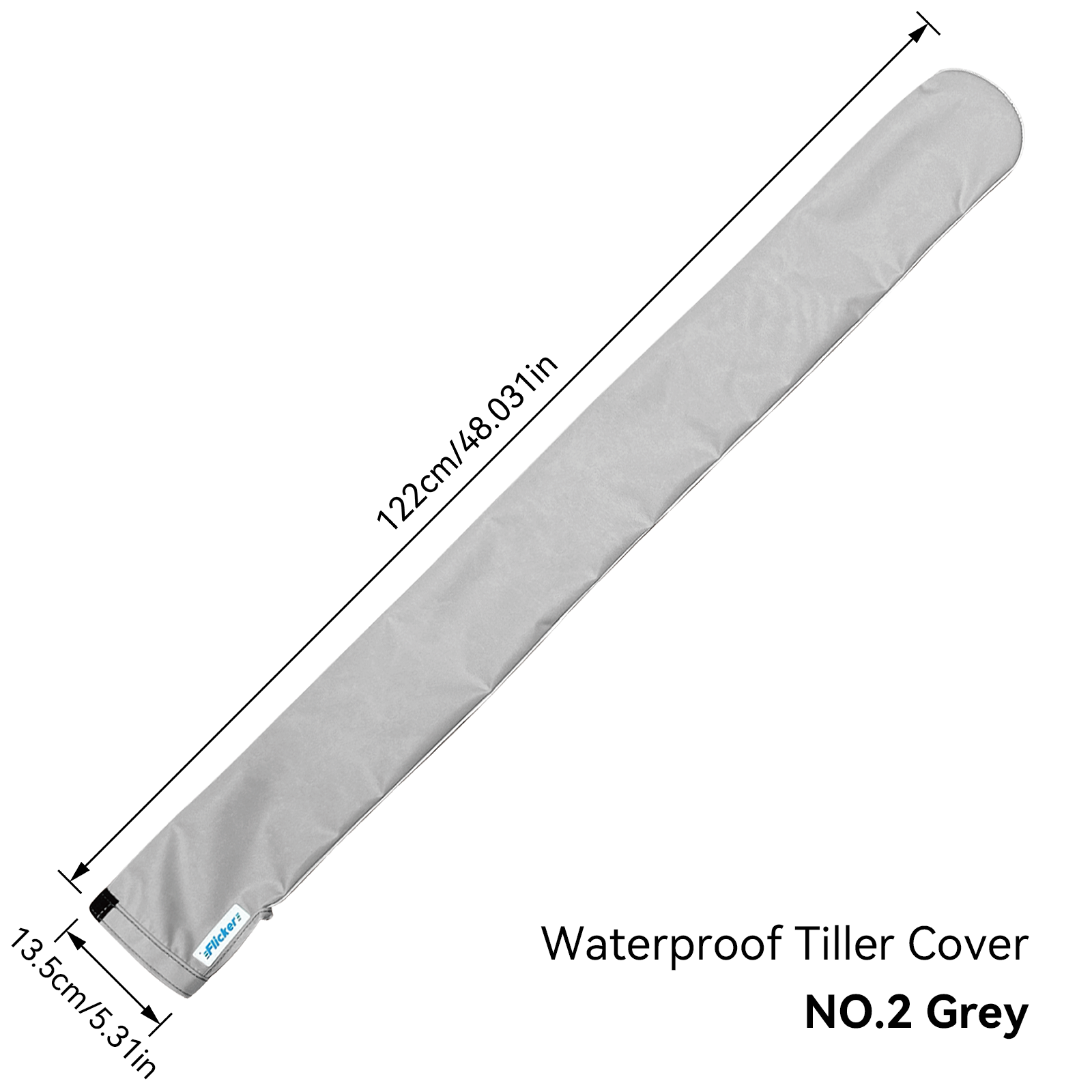 Sailboat Tiller Cover with Reflective Strip, UV Resistant Polyester Tiller Protector, Marine Protective Cover for Dinghies and Sailboats