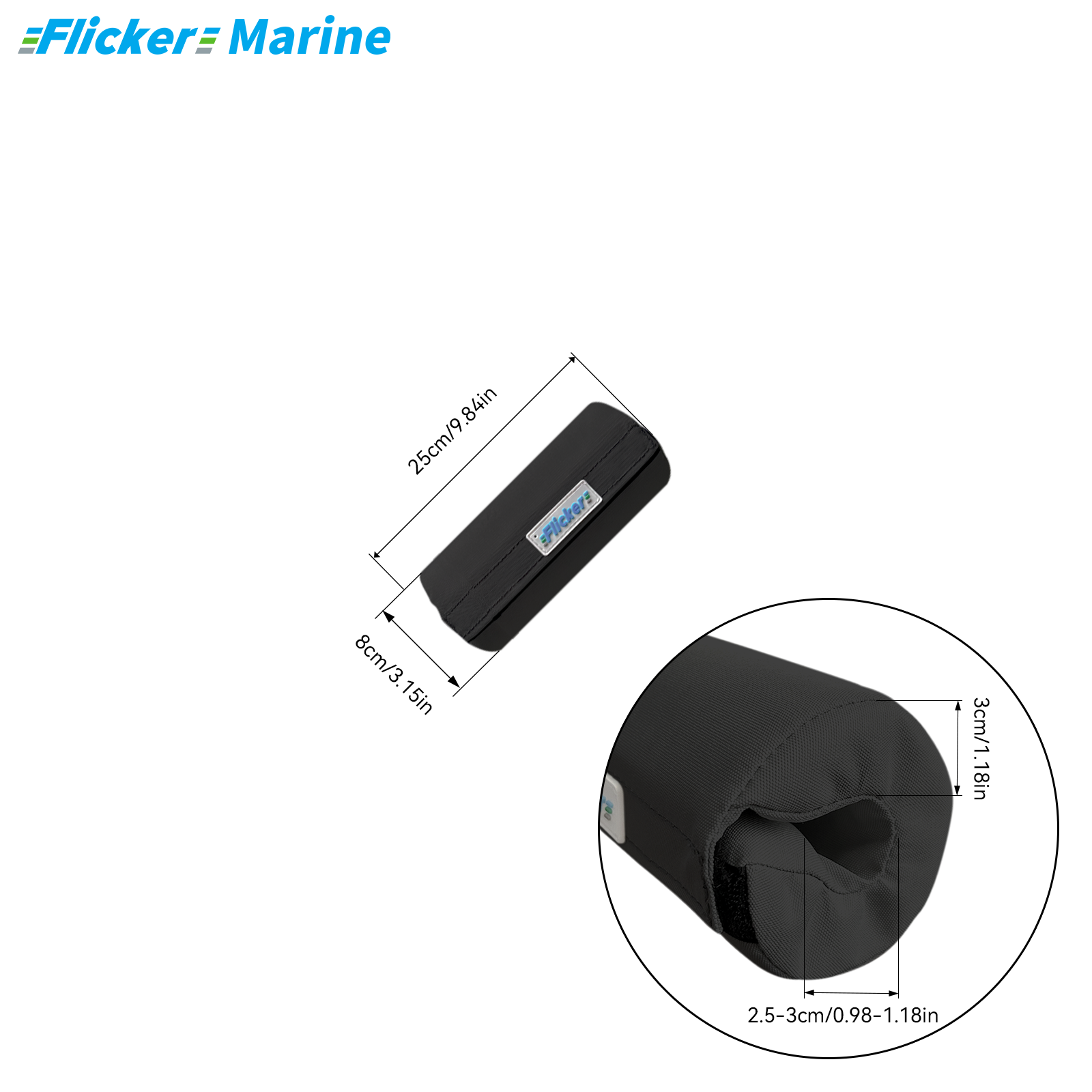 Marine Foam Rail Padding Cover, Thickened Boat Lifeline Foam Protector, UV Resistant Cushion Sleeve for Sailboat and Yacht Railings