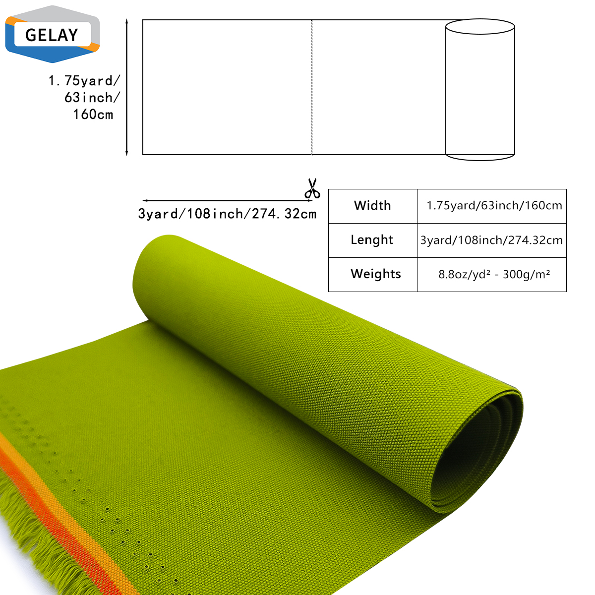 Gelay Fabric Basic Style Cover – Exquisite Craftsmanship, Fine Stitching, 4 Colors, 9 Sizes