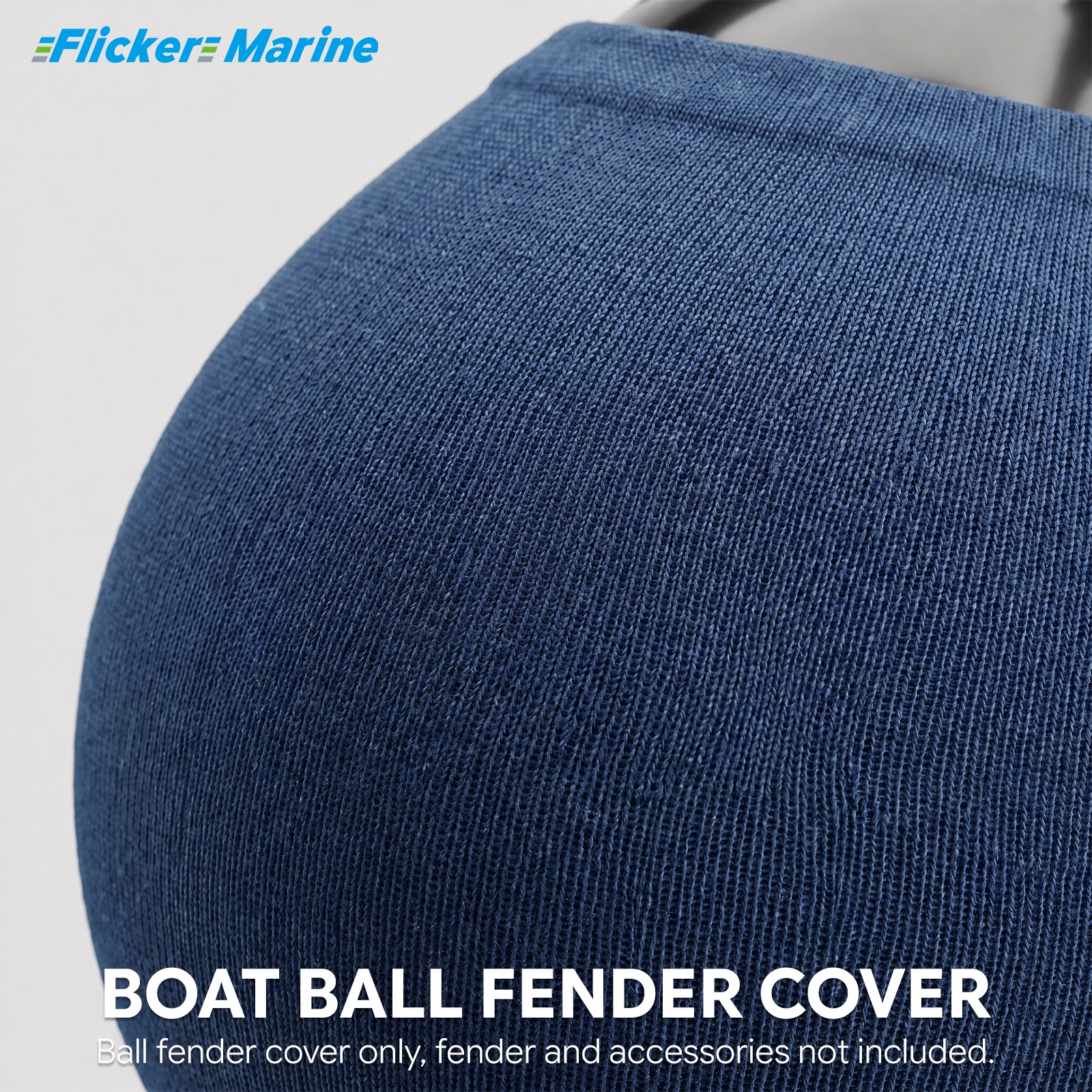 Flicker Navy Blue Boat Buoy Fender Cover Acrylic Marine Protective Cover for Yacht Boat Fenders 7 Sizes