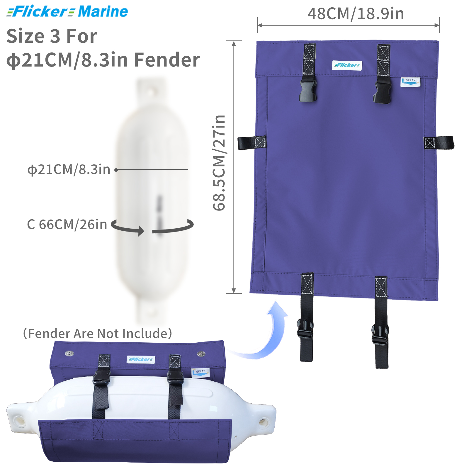 Various Types And Sizes of Fender Holster, Boat Fender Holder, Polyester Material with High Color Fastness to Provide Better Protection for The Boat And Adhesive Backing to Protect The Internal Contents