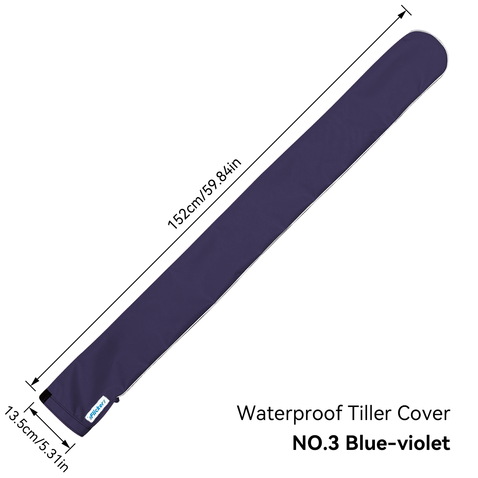Sailboat Tiller Cover with Reflective Strip, UV Resistant Polyester Tiller Protector, Marine Protective Cover for Dinghies and Sailboats