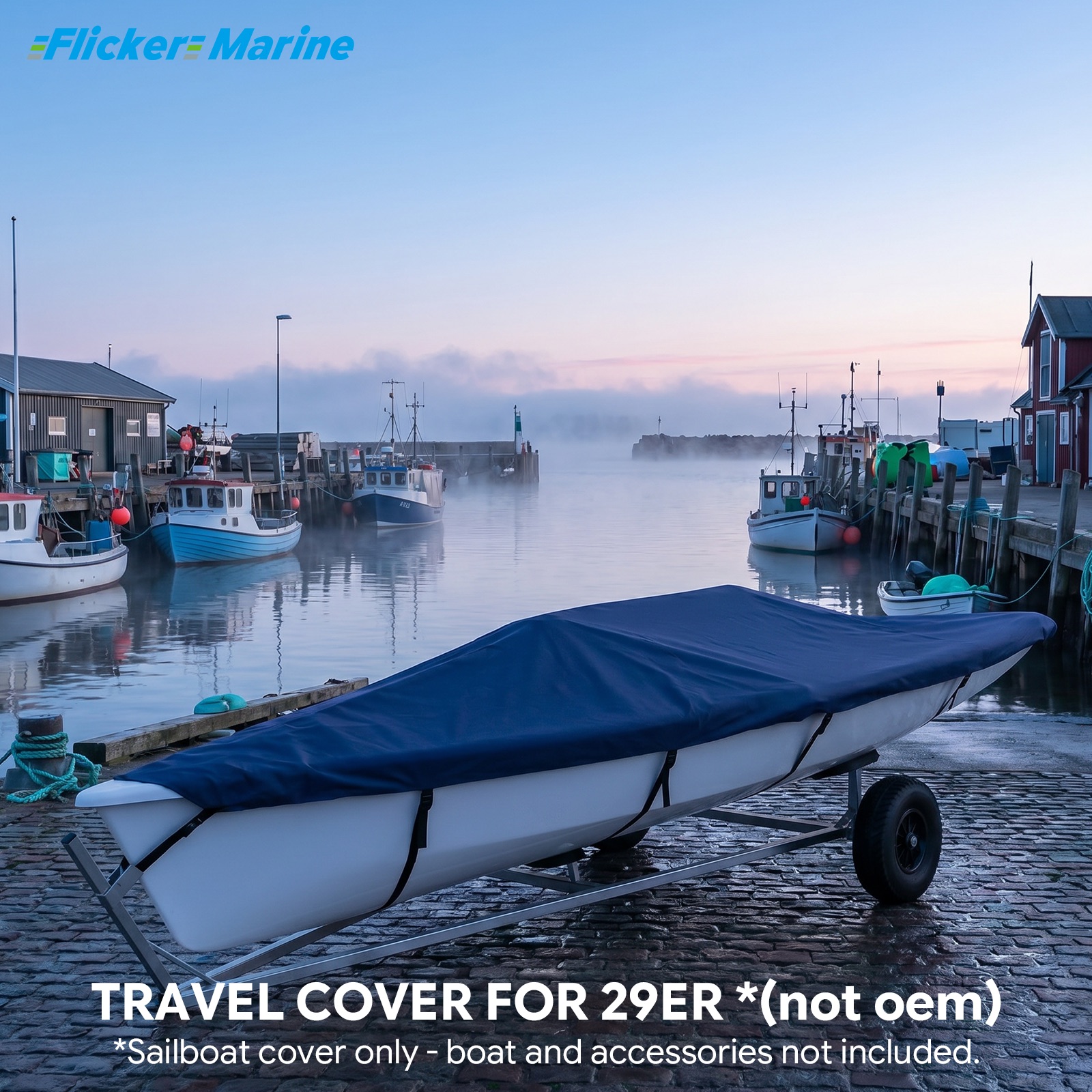 Sailboat Cover for 29er – Custom Fit Dinghy Cover for Storage, Docking & Trailering