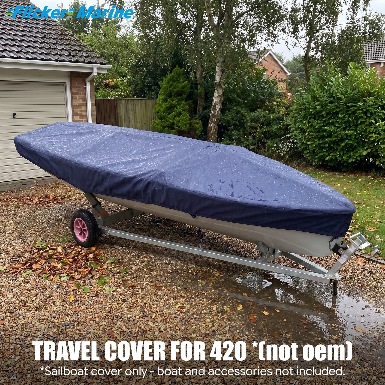 Sailboat Cover for 420 – Custom Fit Dinghy Cover for Storage, Docking & Trailering
