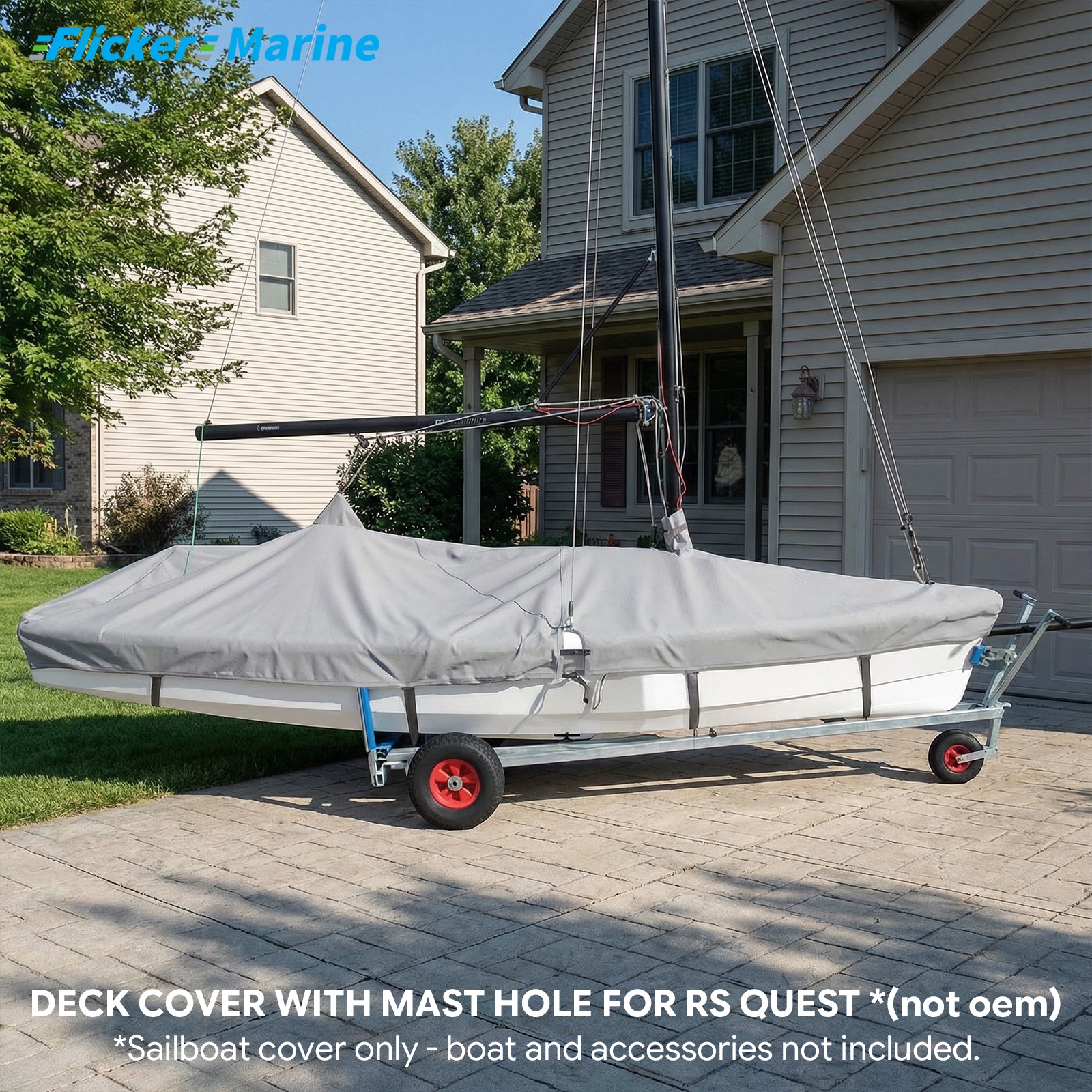 Sailboat Cover for RS Quest – Custom Fit Dinghy Cover for Storage, Docking & Trailering