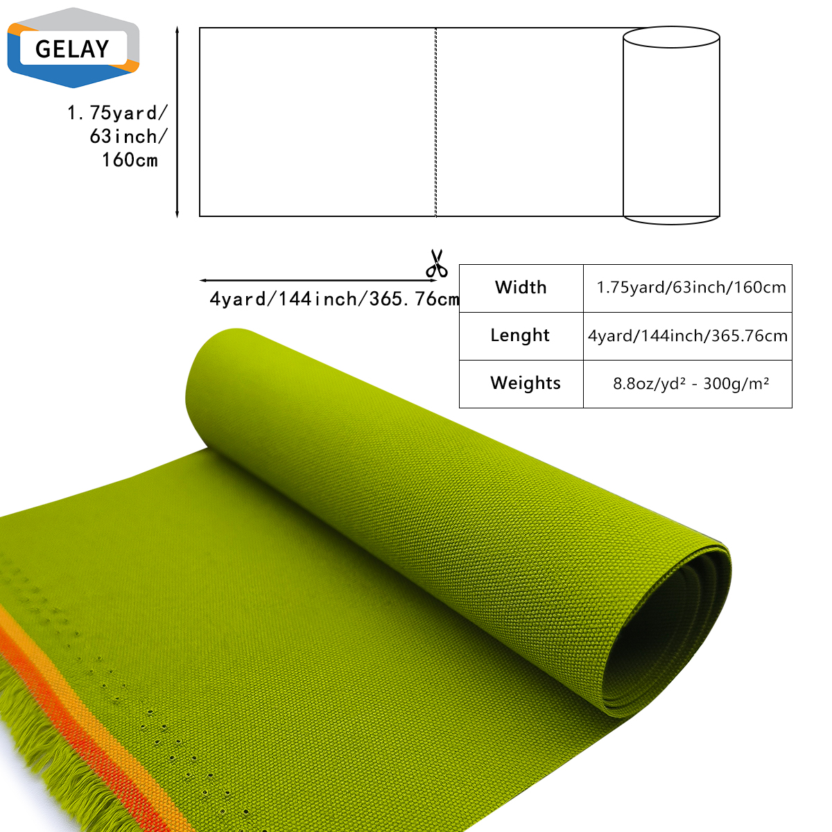 Gelay Fabric Basic Style Cover – Exquisite Craftsmanship, Fine Stitching, 4 Colors, 9 Sizes
