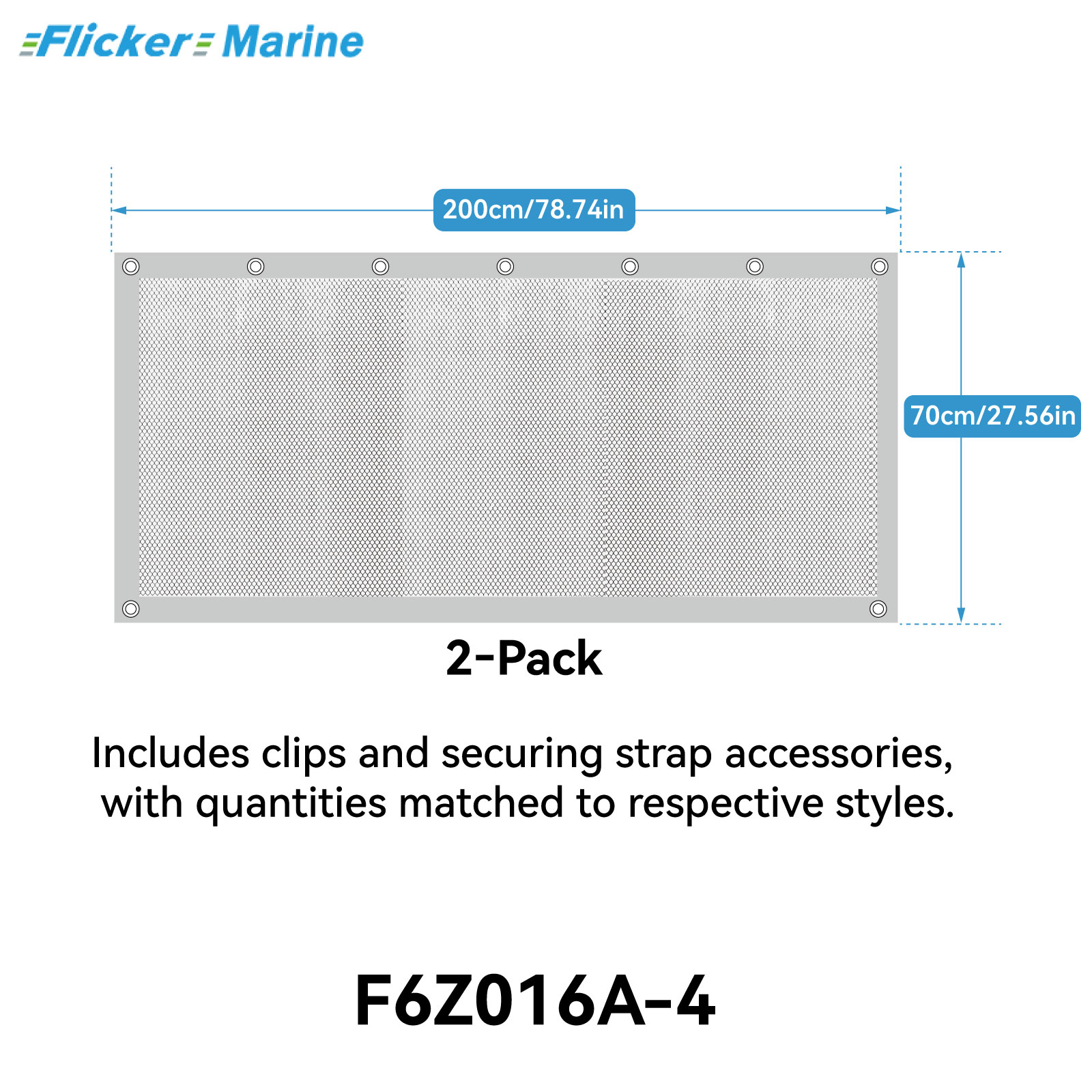 Quick-Release Bimini Mesh Side Shade Panels – Removable Side Curtains for Boat Bimini Tops