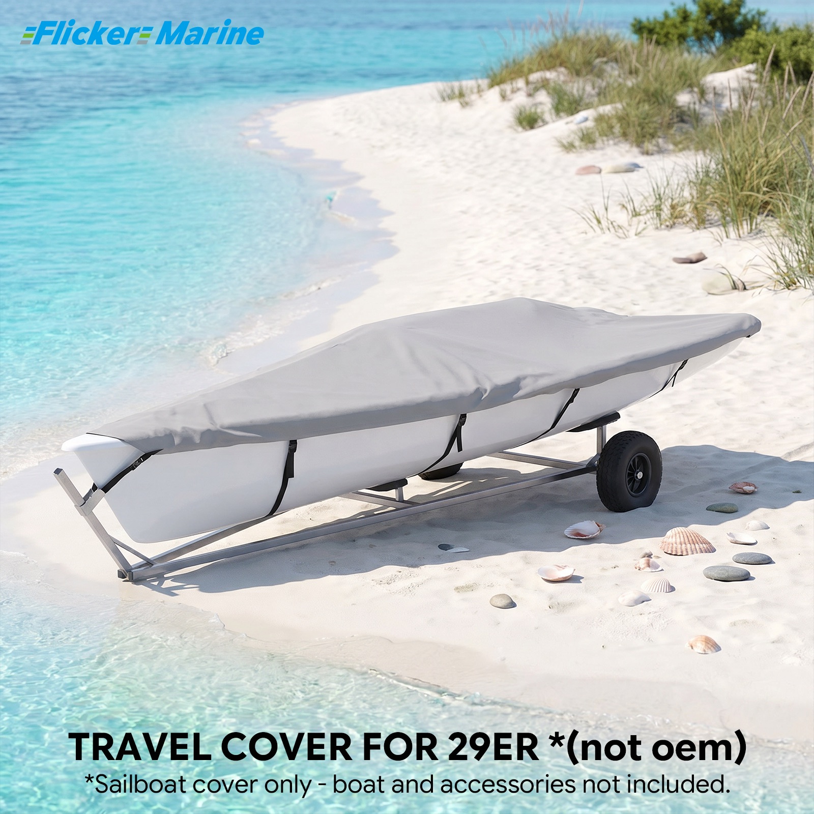 Sailboat Cover for 29er – Custom Fit Dinghy Cover for Storage, Docking & Trailering