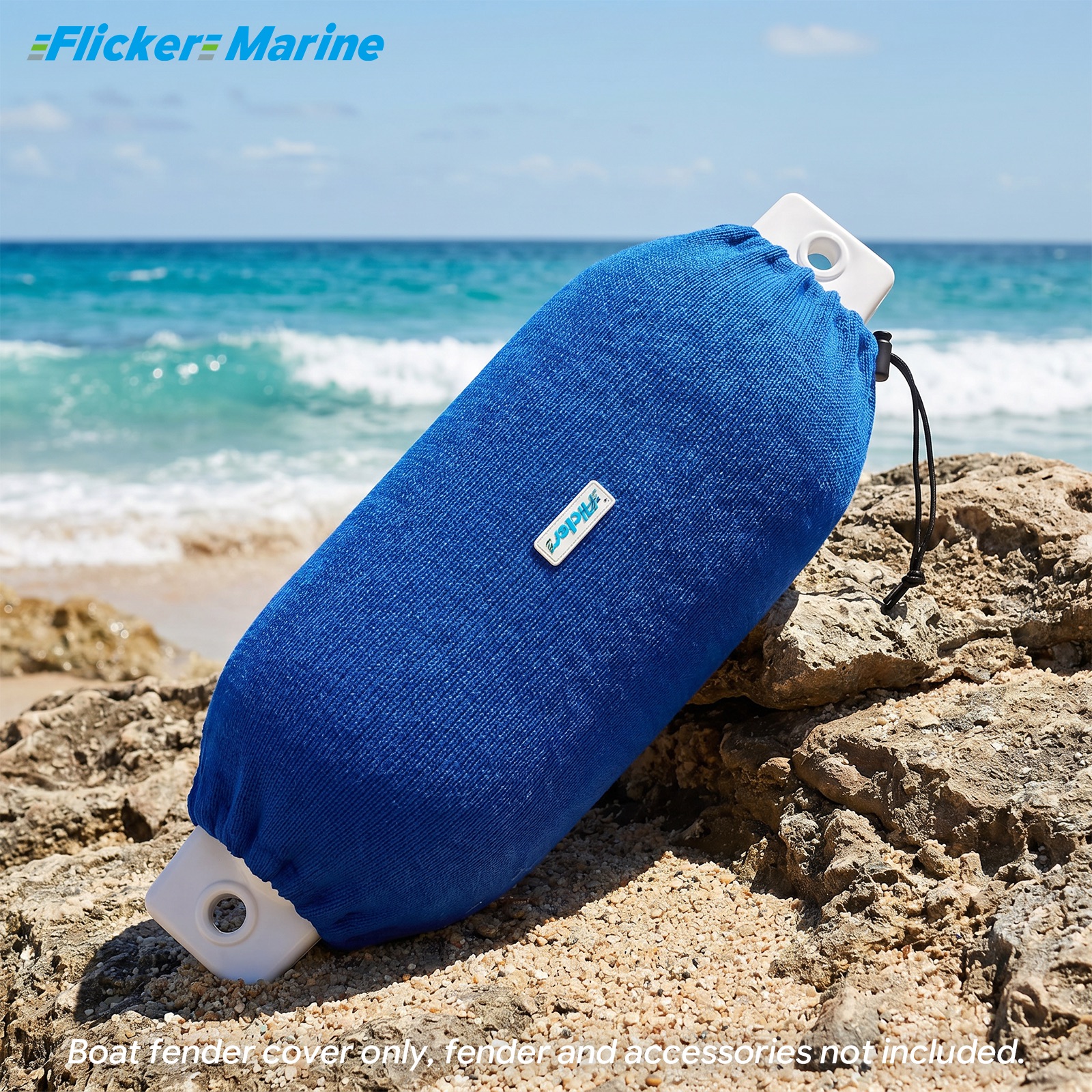 Flicker Royal Blue Boat Fender Cover Acrylic Marine Protective Cover for Yacht Boat Fenders 7 Sizes