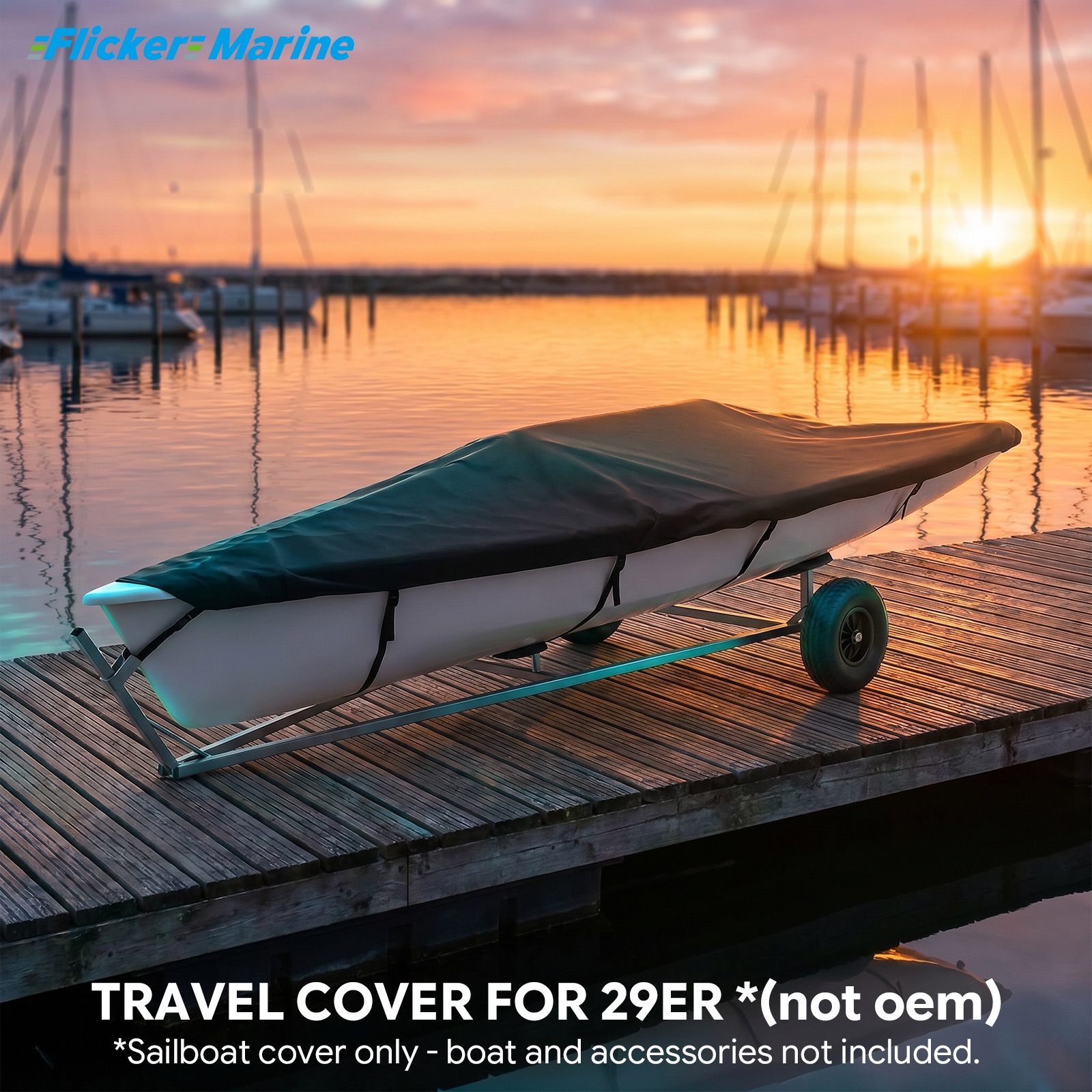 Sailboat Cover for 29er – Custom Fit Dinghy Cover for Storage, Docking & Trailering