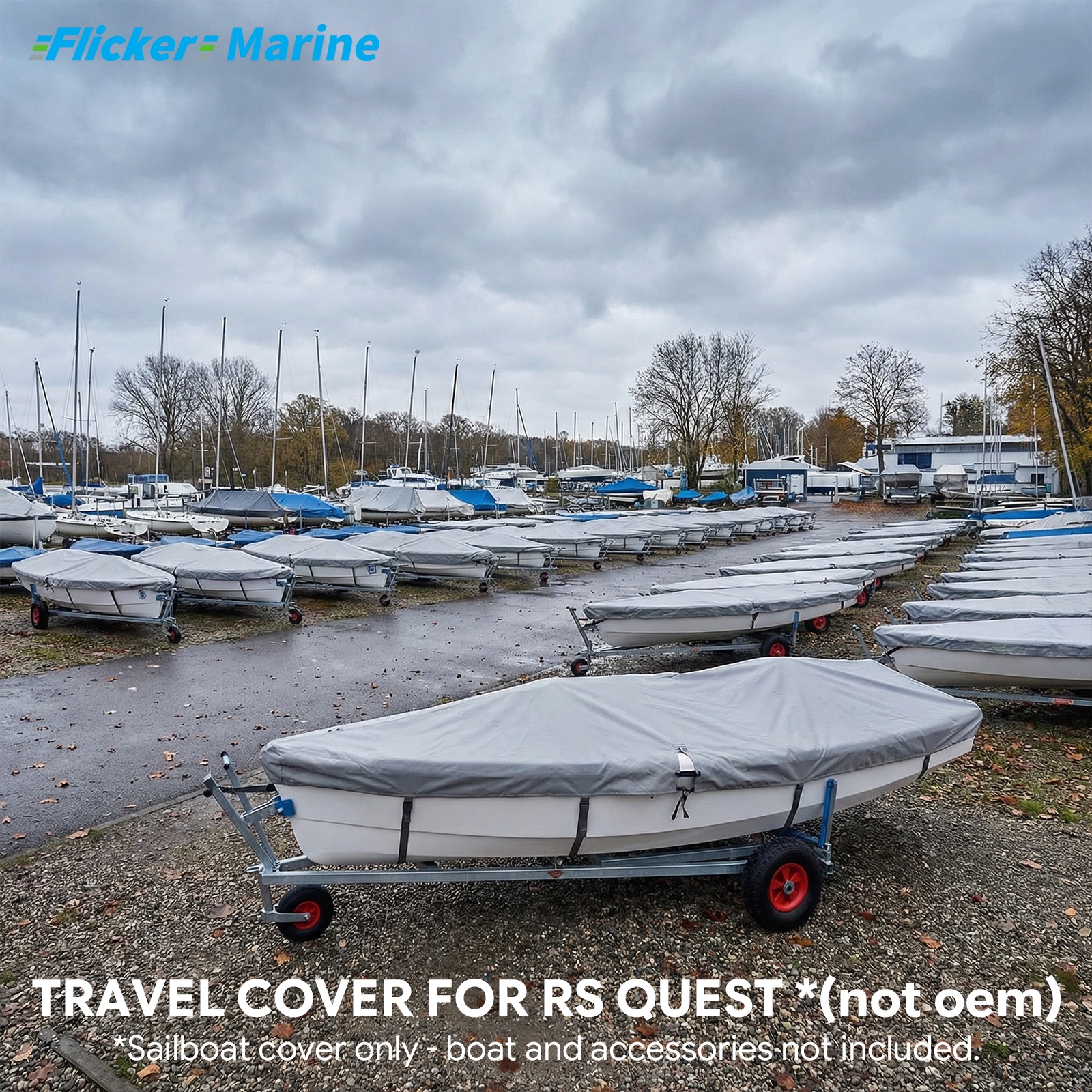 Sailboat Cover for RS Quest – Custom Fit Dinghy Cover for Storage, Docking & Trailering